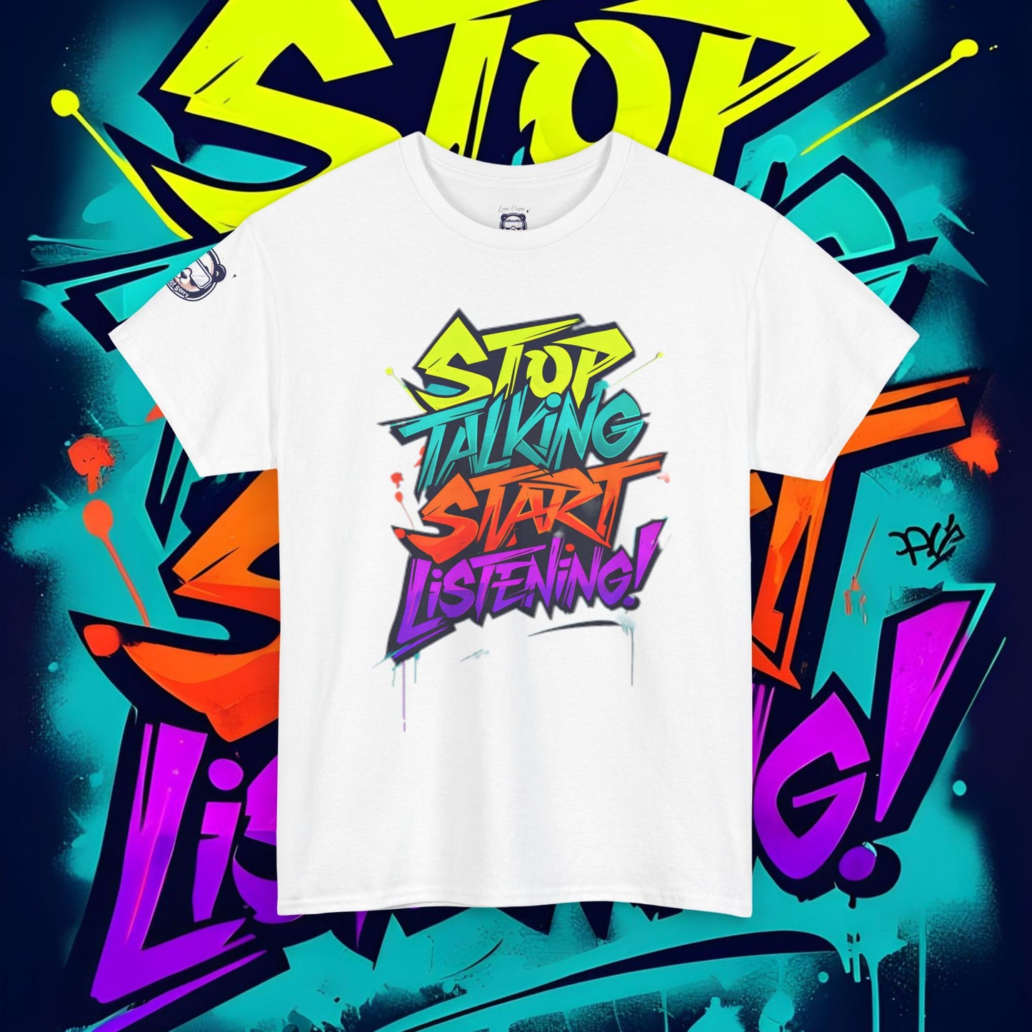 Stop Talking Start Listening Unisex Heavy Cotton Tee