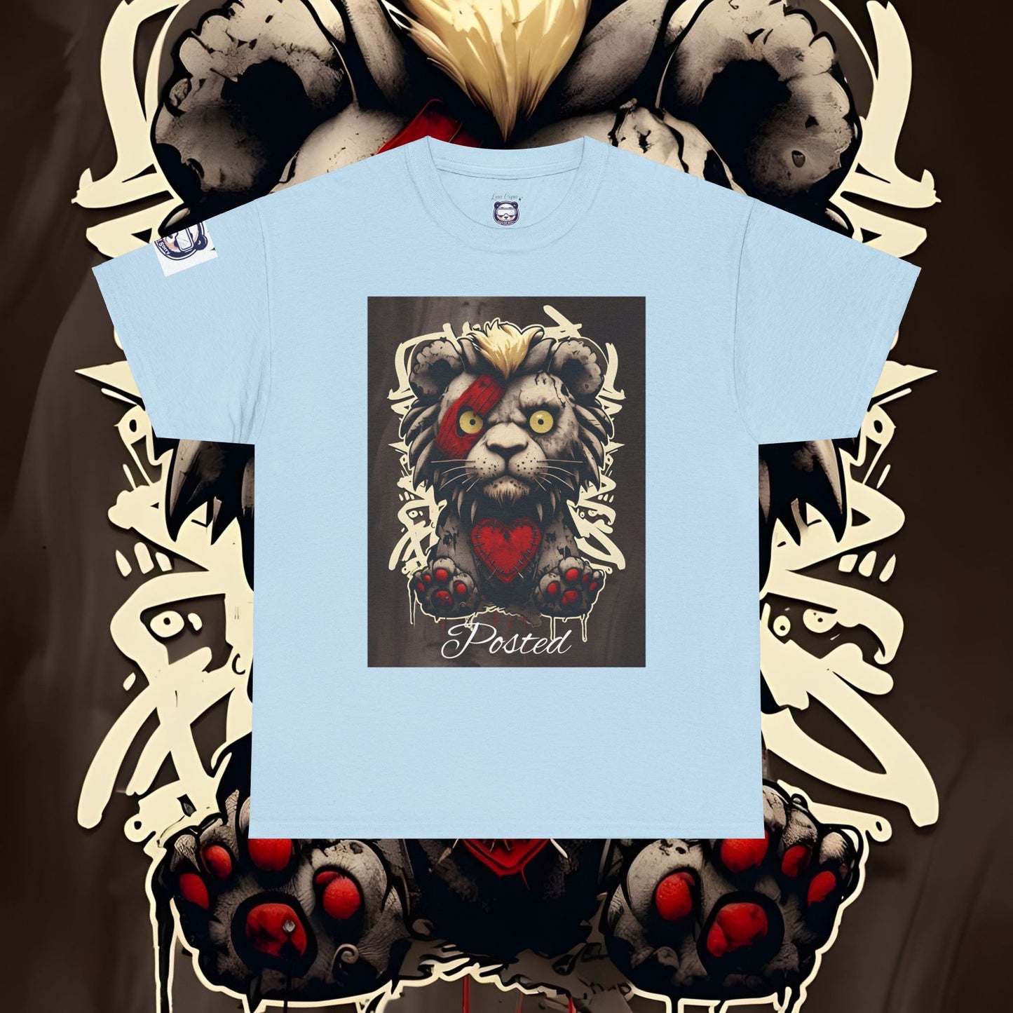 Posted Lion Unisex Heavy Cotton Tee