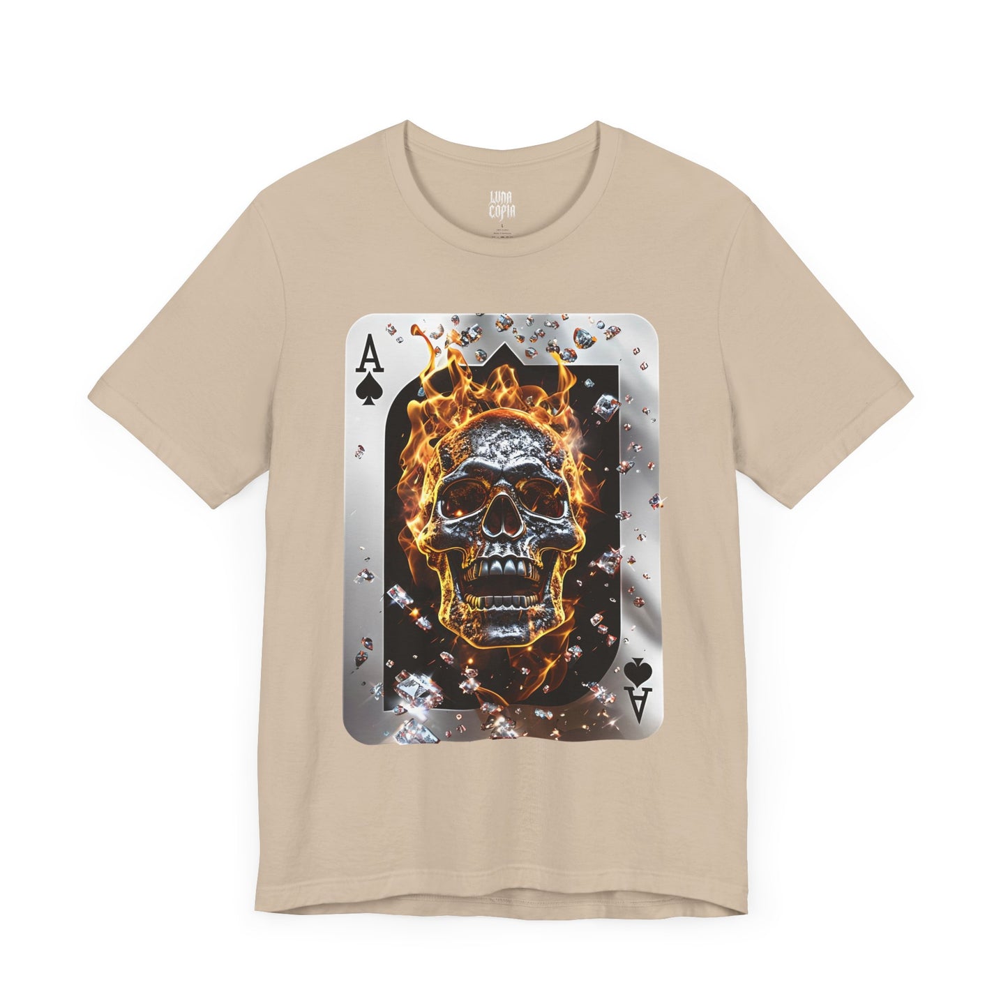 Flaming Skull Unisex Tee - Edgy Graphic Short Sleeve T-Shirt