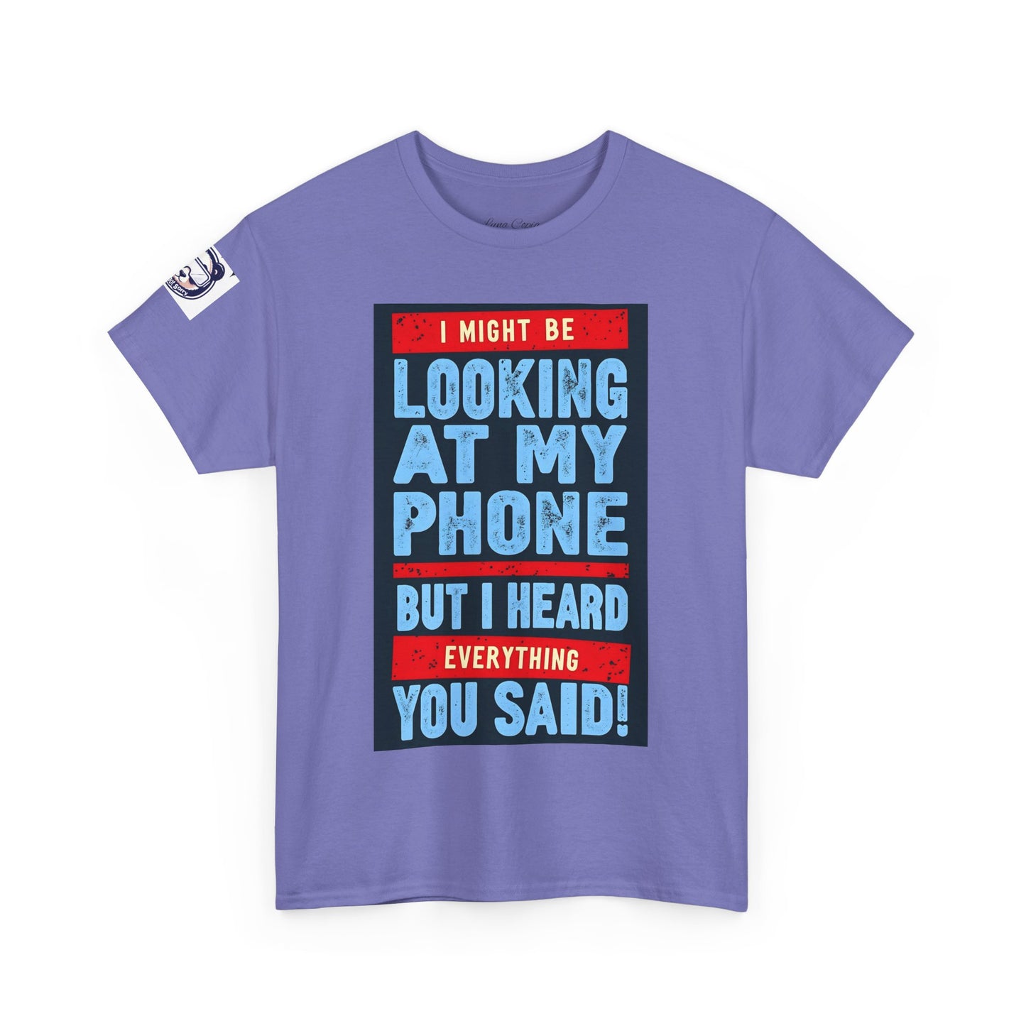 Looking At My Phone Unisex Heavy Cotton Tee