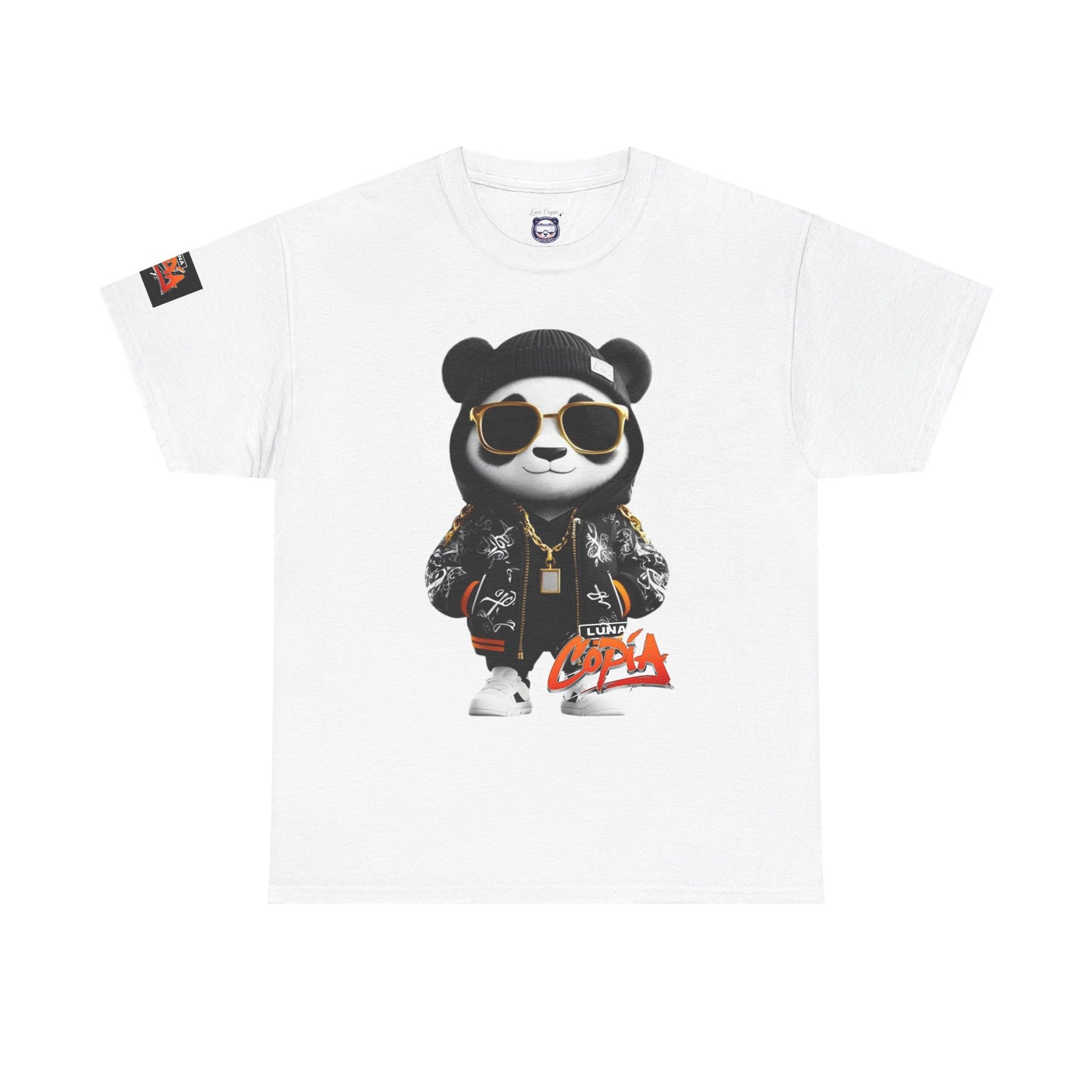 Luna Copia Panda Tee, Hustle Hard Motivation T-Shirt, Unisex Cotton Shirt, Lunar Bear Illustration, Graphic Panda Top