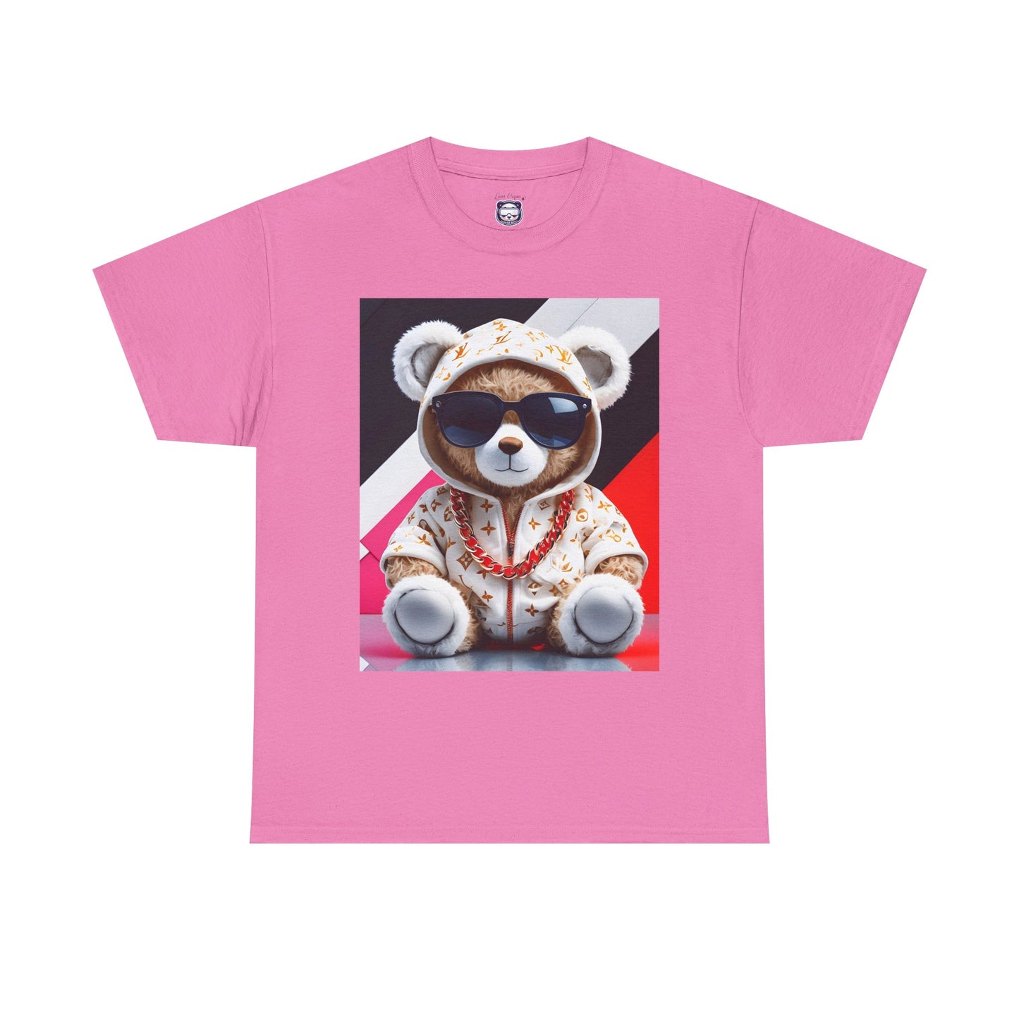 Hip Hop Rich Style Stuffed Bear Unisex Heavy Cotton Tee, T-Shirt, Shirt, Streetwear, Urban Fashion, Gift for Music Lovers, Trendy Apparel