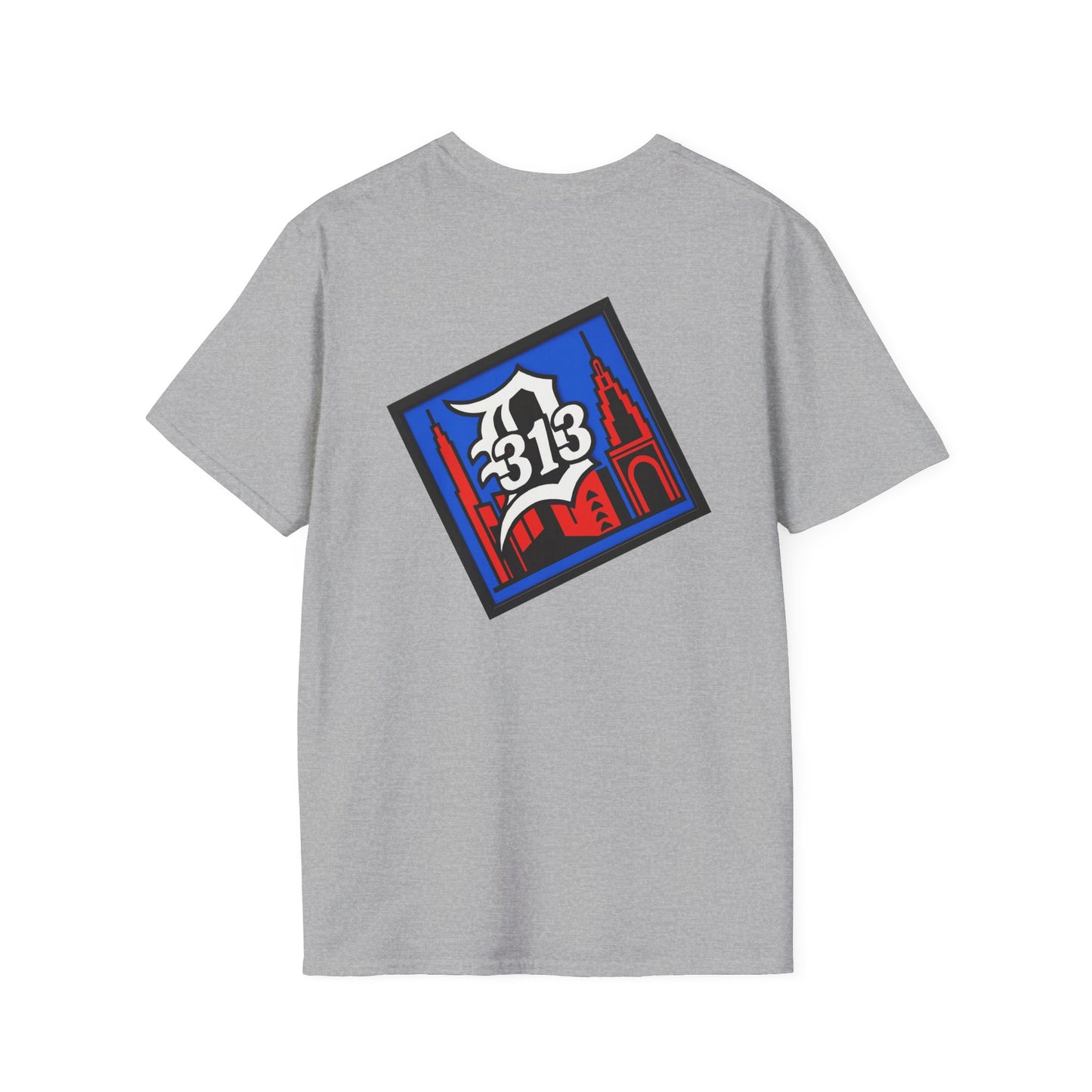 Detroit Graphic T-Shirt - Vintage Style, Angel Design, Unisex Apparel for City Lovers, Perfect for Gifts, Casual Wear, 313 Merchandise