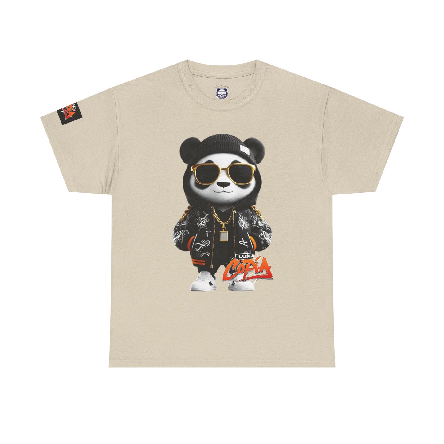 Luna Copia Panda Tee, Hustle Hard Motivation T-Shirt, Unisex Cotton Shirt, Lunar Bear Illustration, Graphic Panda Top