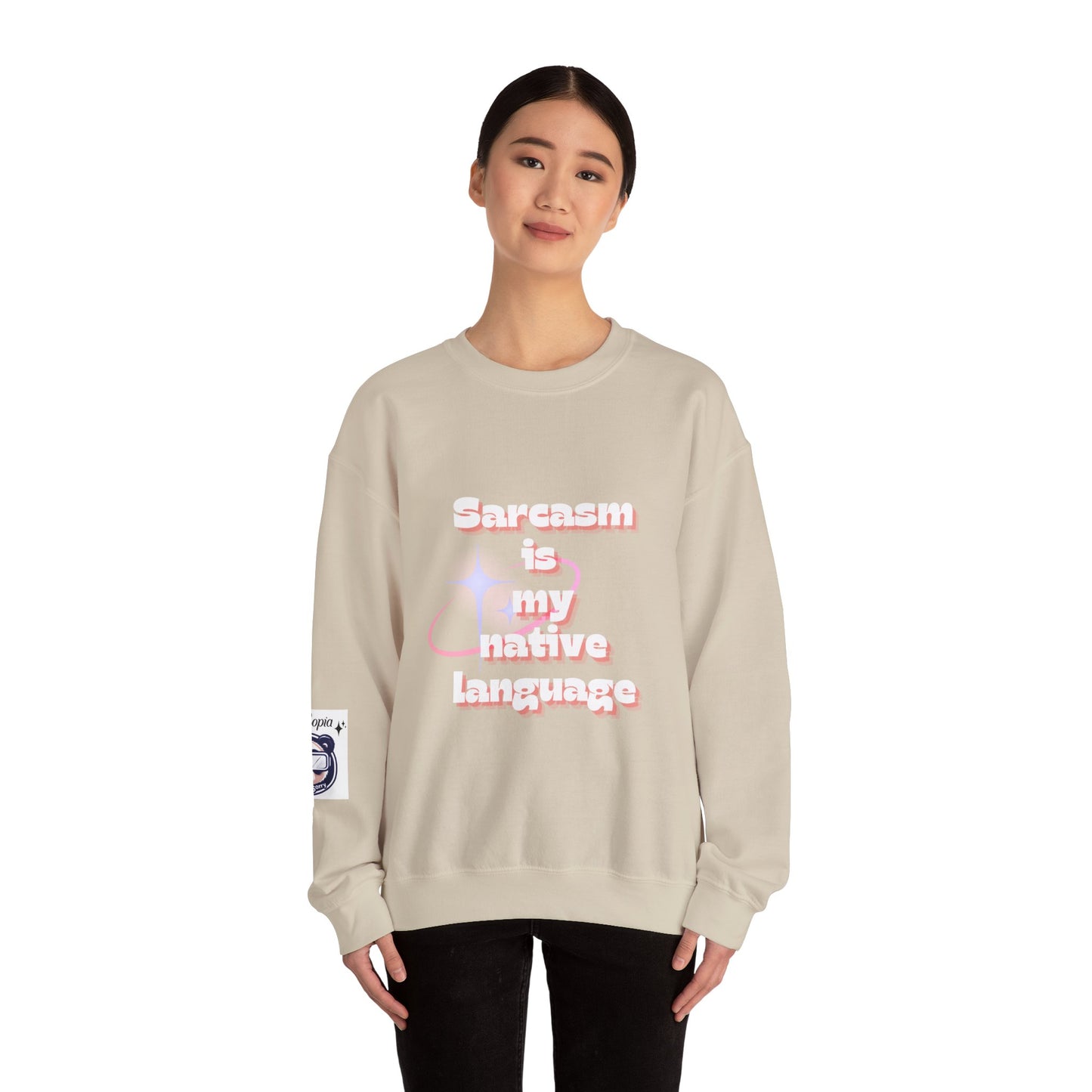 Sarcasm Is My Native Language Unisex Heavy Blend™ Crewneck Sweatshirt