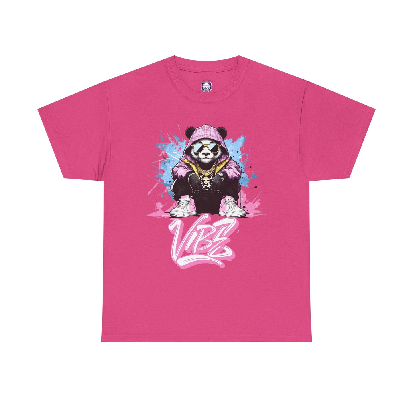 Luna Panda Graphic Tee, Unisex Heavy Cotton Tee, Streetwear Style, Cool Casual Wear, Gift for Animal Lovers, Hip Hop Fashion