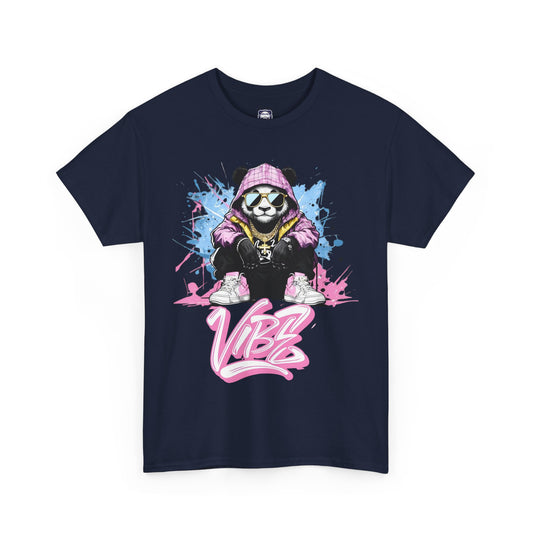 Luna Panda Graphic Tee, Unisex Heavy Cotton Tee, Streetwear Style, Cool Casual Wear, Gift for Animal Lovers, Hip Hop Fashion