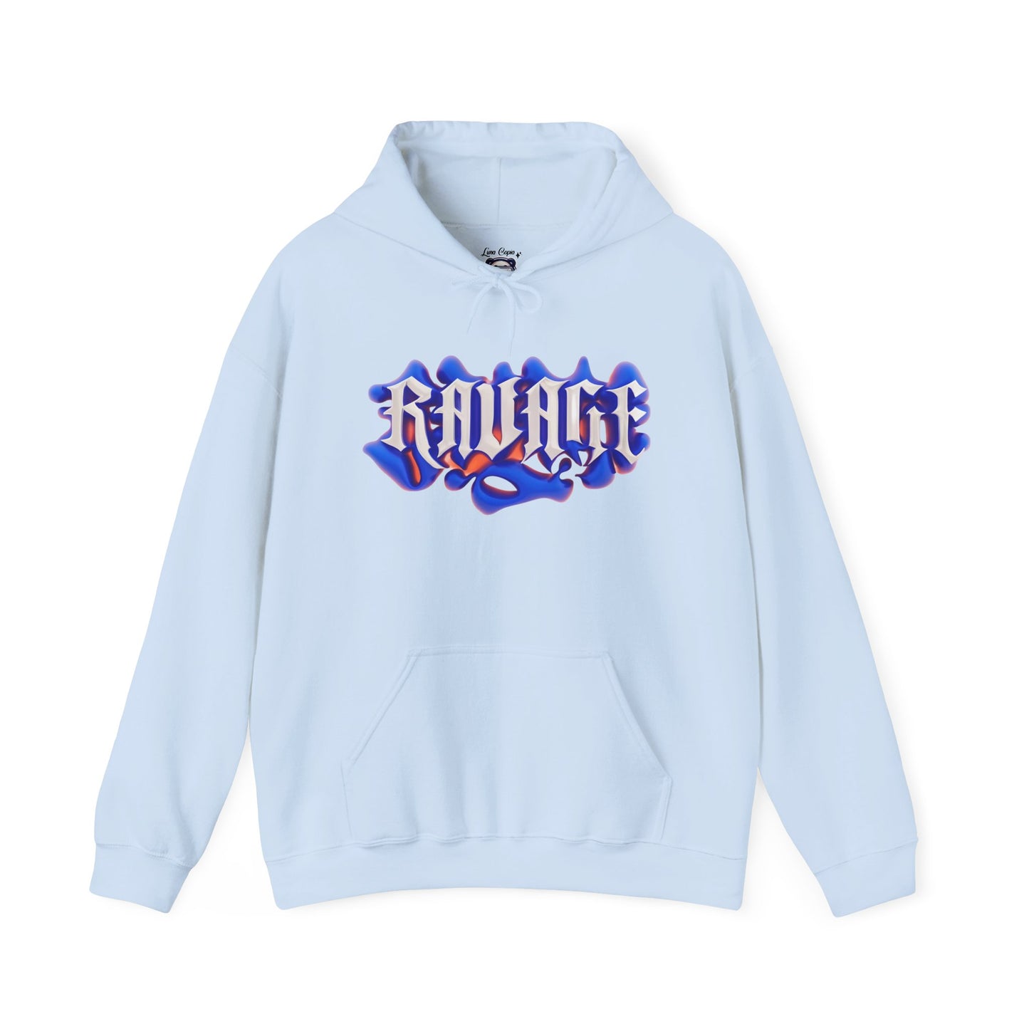 Ravage Life Graphic Hooded Sweatshirt, Streetwear Style Pullover, Casual Outing Wear, Unique Gift for Teens & Adults, Trendy Layering Piece