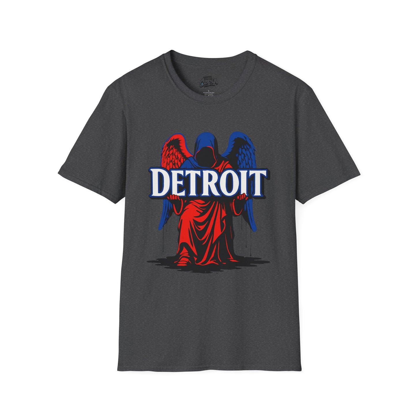 Detroit Graphic T-Shirt - Vintage Style, Angel Design, Unisex Apparel for City Lovers, Perfect for Gifts, Casual Wear, 313 Merchandise