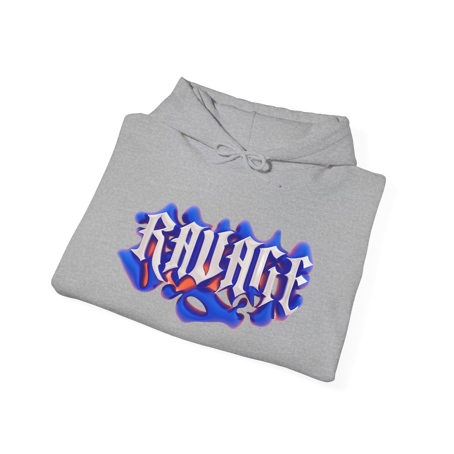 Ravage Life Graphic Hooded Sweatshirt, Streetwear Style Pullover, Casual Outing Wear, Unique Gift for Teens & Adults, Trendy Layering Piece