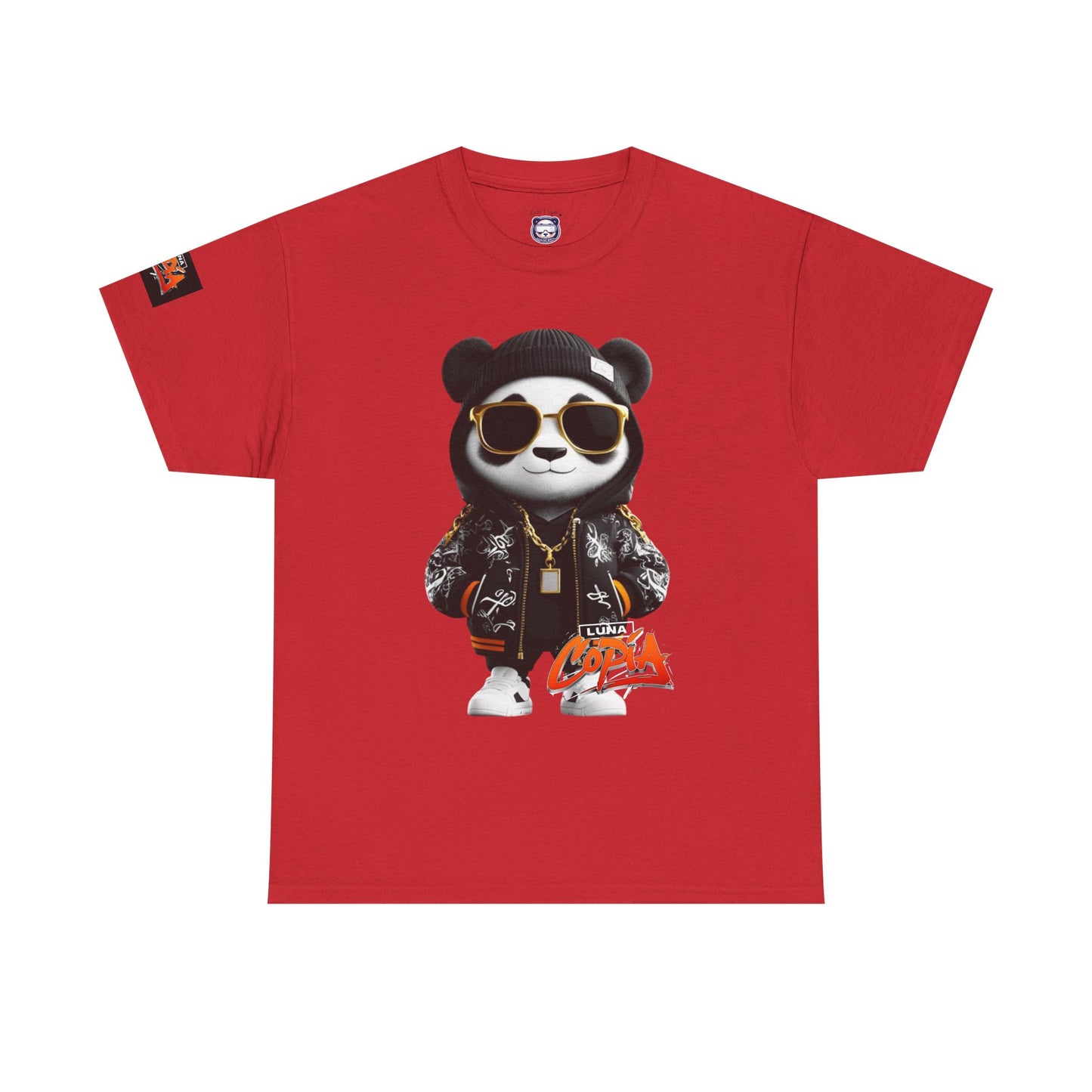 Luna Copia Panda Tee, Hustle Hard Motivation T-Shirt, Unisex Cotton Shirt, Lunar Bear Illustration, Graphic Panda Top