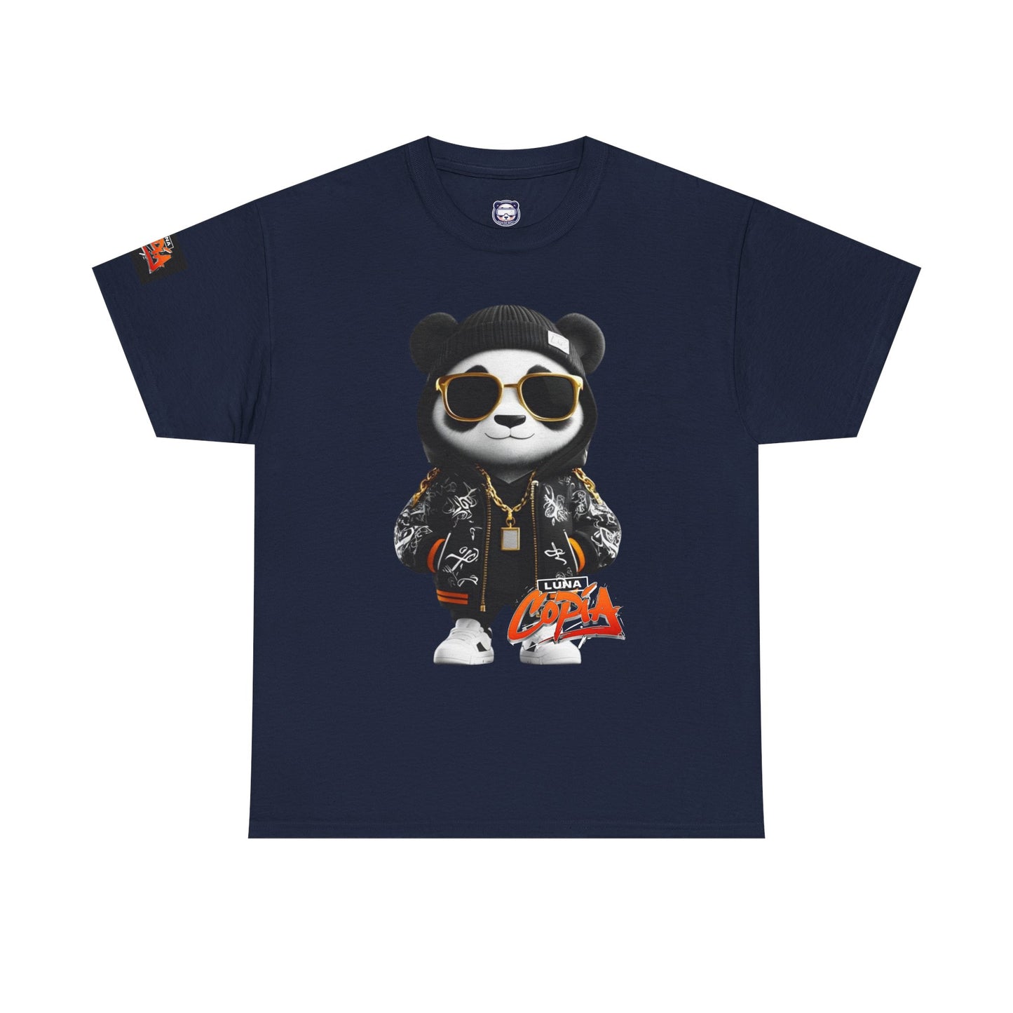 Luna Copia Panda Tee, Hustle Hard Motivation T-Shirt, Unisex Cotton Shirt, Lunar Bear Illustration, Graphic Panda Top