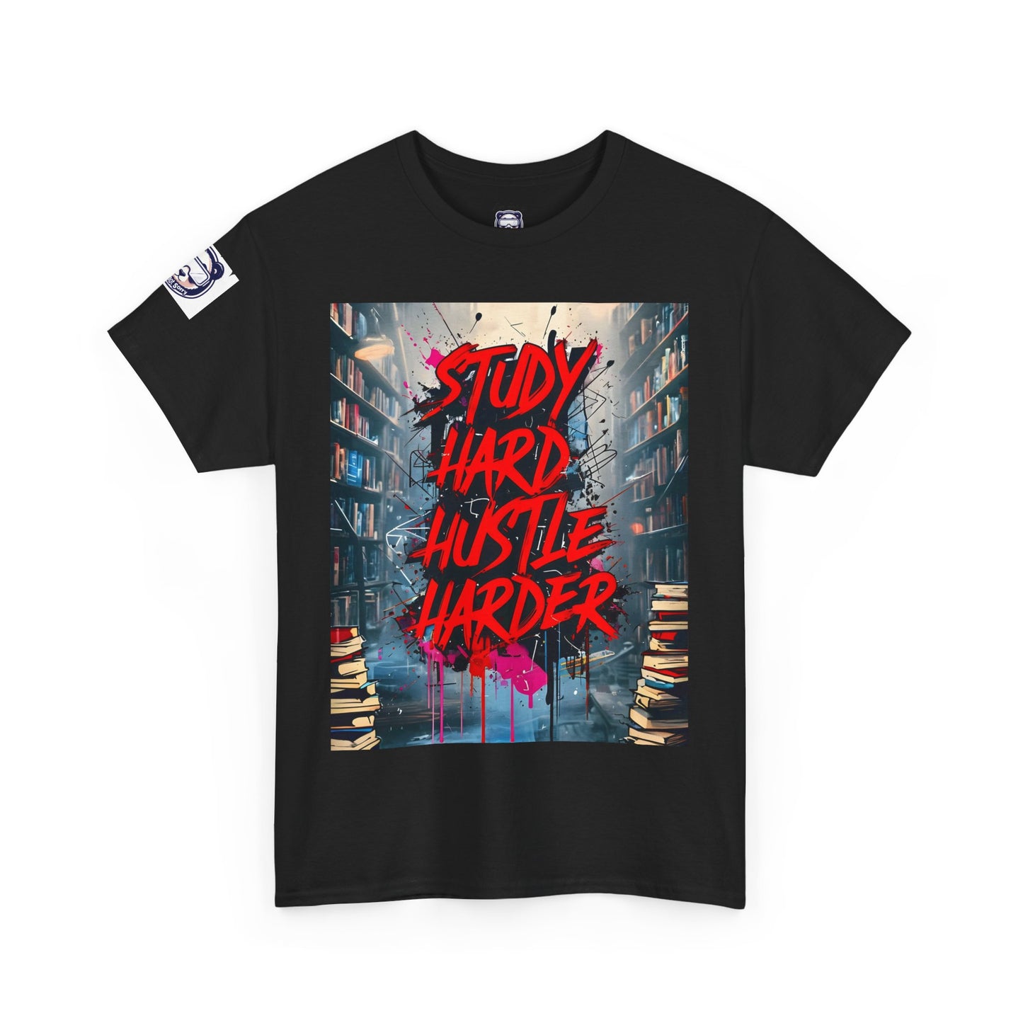 Study Hard Hustle Harder Unisex Heavy Cotton Tee