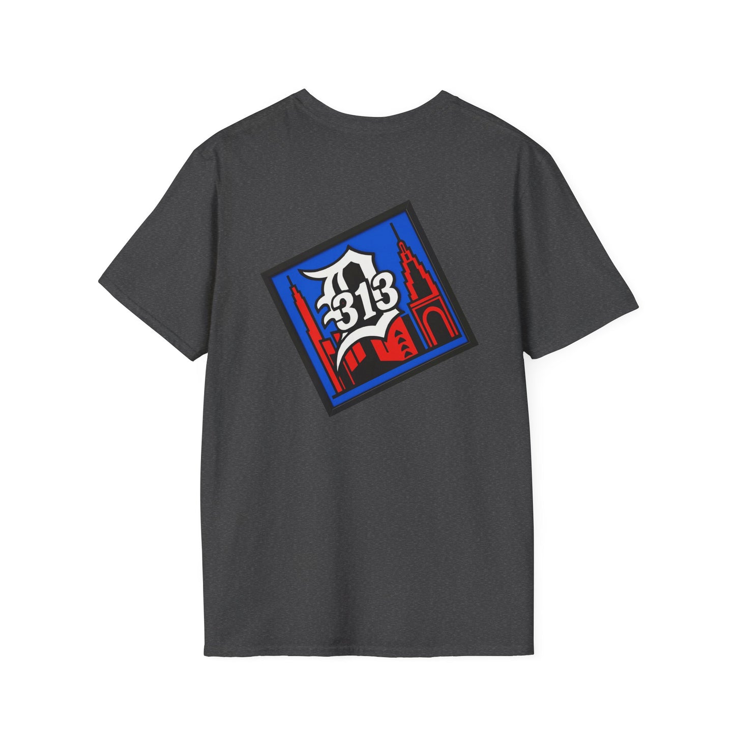 Detroit Graphic T-Shirt - Vintage Style, Angel Design, Unisex Apparel for City Lovers, Perfect for Gifts, Casual Wear, 313 Merchandise