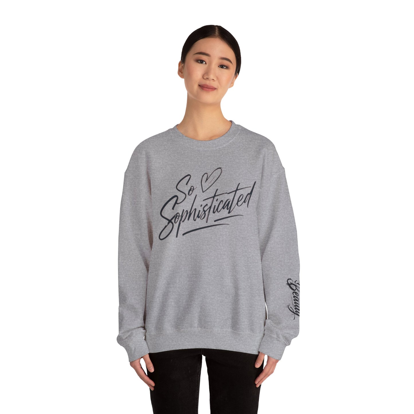 Sophisticated Love Crewneck Sweatshirt, Cozy Sweatshirt, Gift for Her, Fashionable Pullover, Unique Casual Wear