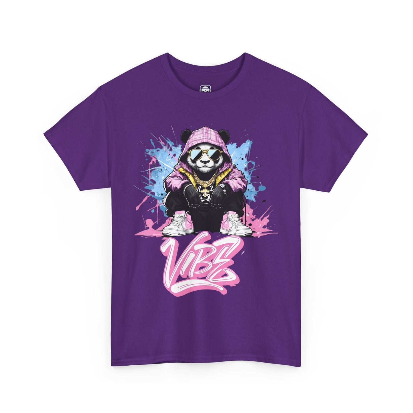 Luna Panda Graphic Tee, Unisex Heavy Cotton Tee, Streetwear Style, Cool Casual Wear, Gift for Animal Lovers, Hip Hop Fashion