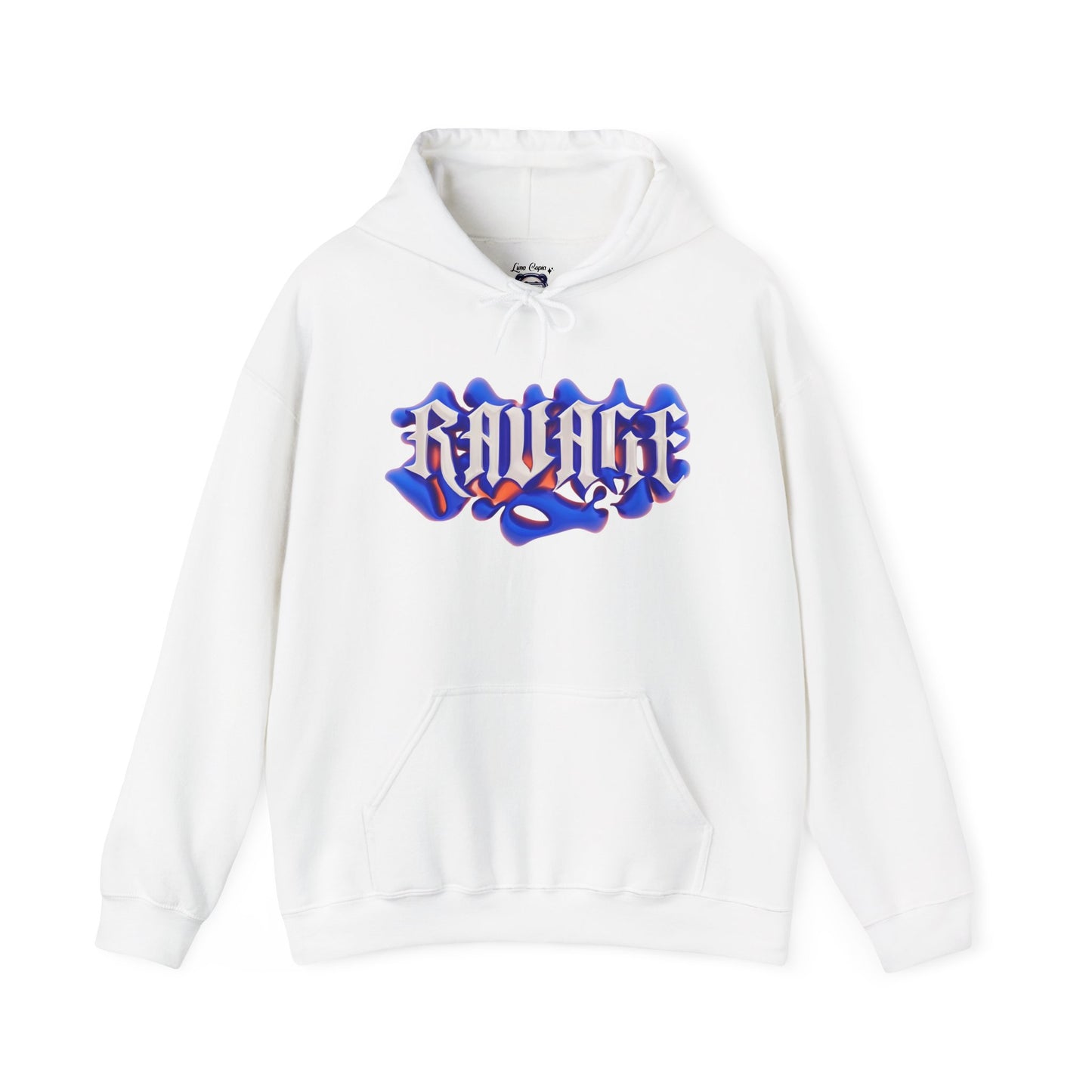 Ravage Life Graphic Hooded Sweatshirt, Streetwear Style Pullover, Casual Outing Wear, Unique Gift for Teens & Adults, Trendy Layering Piece