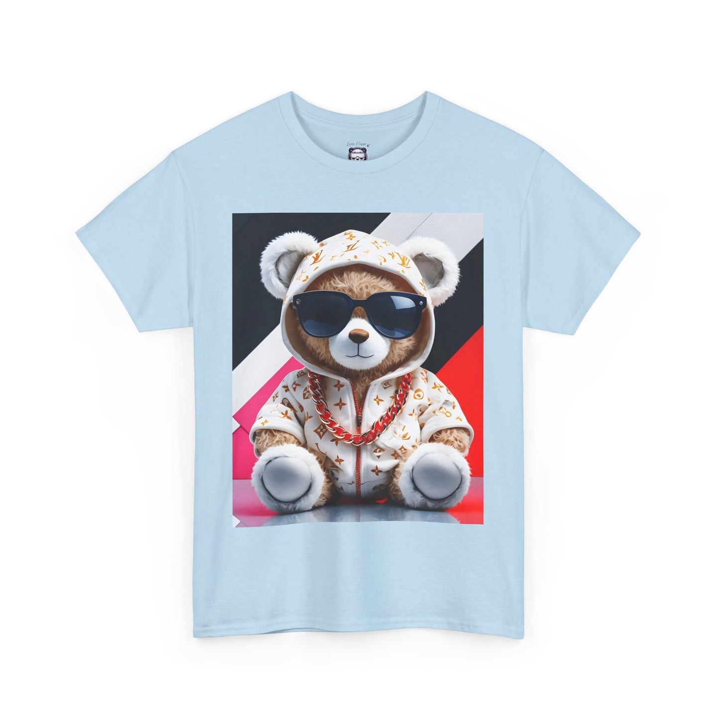 Hip Hop Rich Style Stuffed Bear Unisex Heavy Cotton Tee, T-Shirt, Shirt, Streetwear, Urban Fashion, Gift for Music Lovers, Trendy Apparel