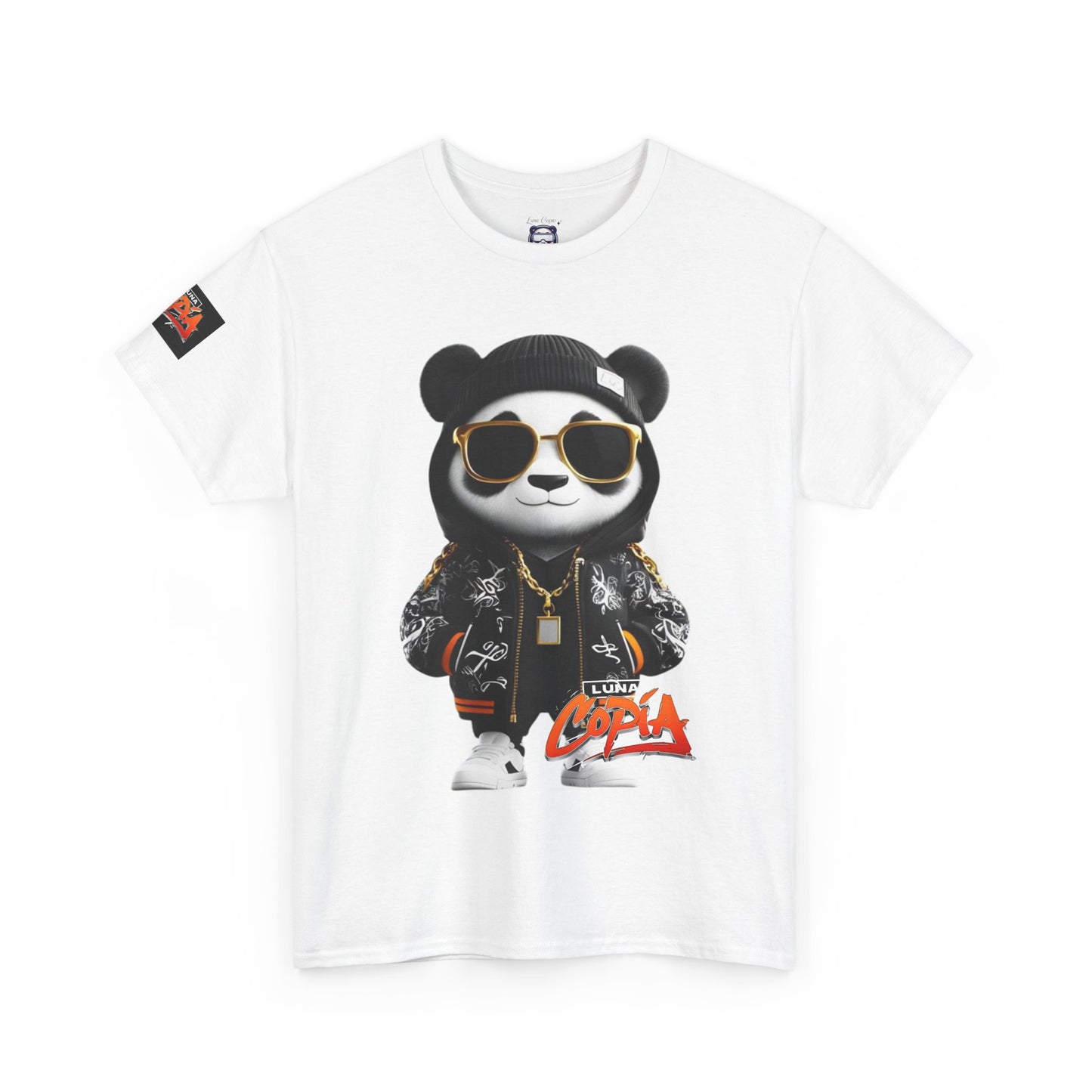 Luna Copia Panda Tee, Hustle Hard Motivation T-Shirt, Unisex Cotton Shirt, Lunar Bear Illustration, Graphic Panda Top