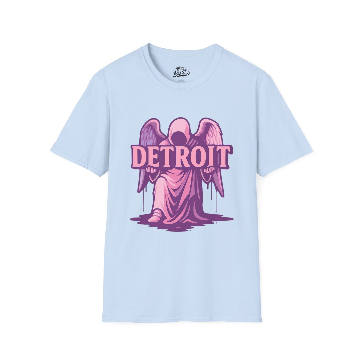 Detroit Angel Graphic T-Shirt, Vintage Detroit Tee, Soft Cotton Shirt, 313 City Pride Merch, Cute Casual Wear for All Occasions