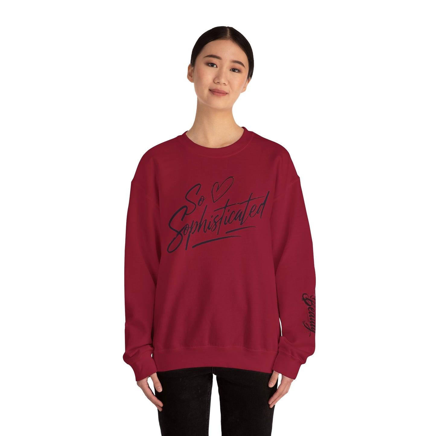 Sophisticated Love Crewneck Sweatshirt, Cozy Sweatshirt, Gift for Her, Fashionable Pullover, Unique Casual Wear