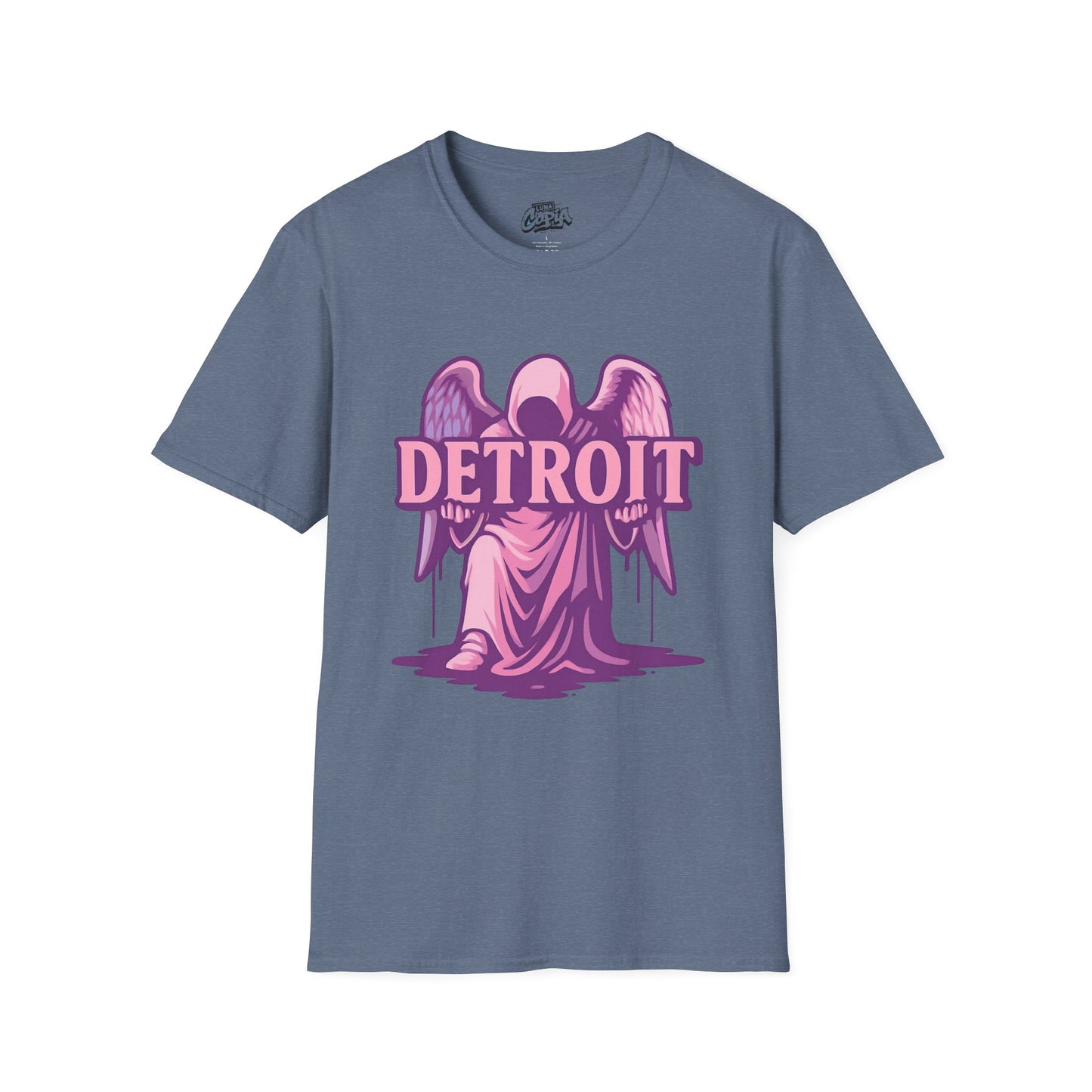 Detroit Angel Graphic T-Shirt, Vintage Detroit Tee, Soft Cotton Shirt, 313 City Pride Merch, Cute Casual Wear for All Occasions