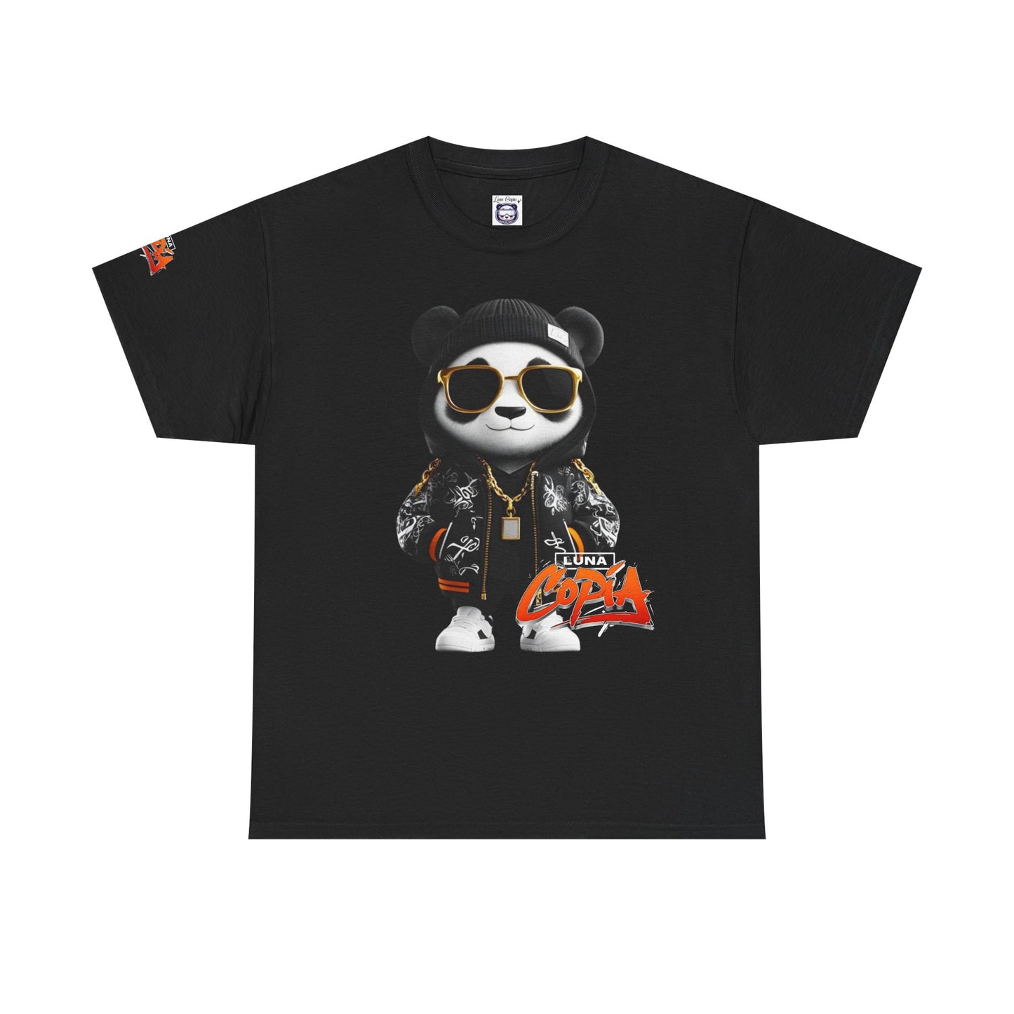 Luna Copia Panda Tee, Hustle Hard Motivation T-Shirt, Unisex Cotton Shirt, Lunar Bear Illustration, Graphic Panda Top