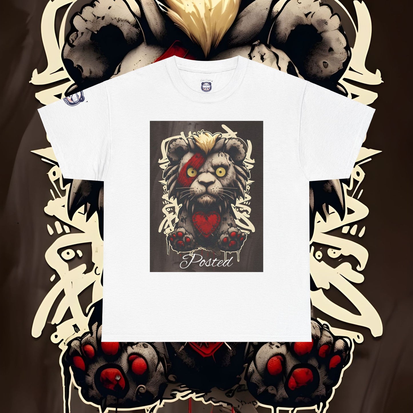 Posted Lion Unisex Heavy Cotton Tee