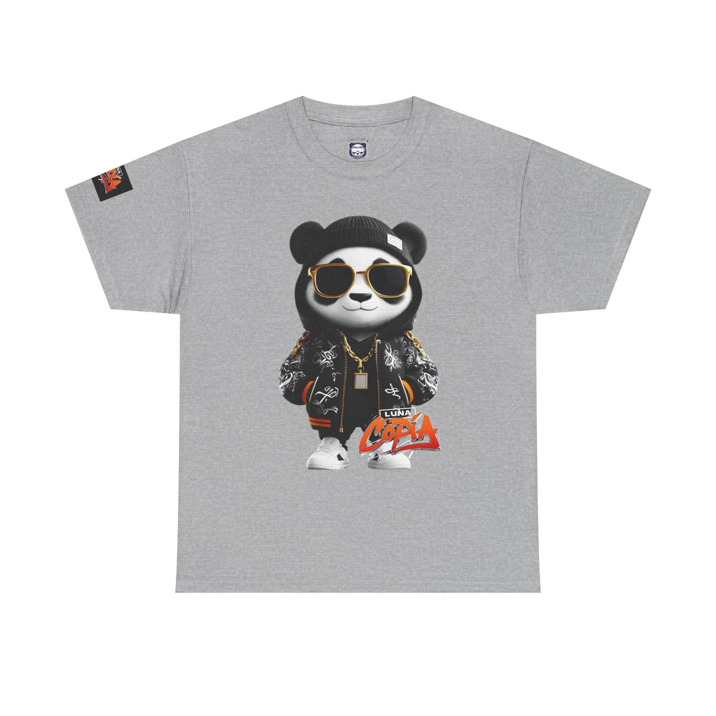 Luna Copia Panda Tee, Hustle Hard Motivation T-Shirt, Unisex Cotton Shirt, Lunar Bear Illustration, Graphic Panda Top