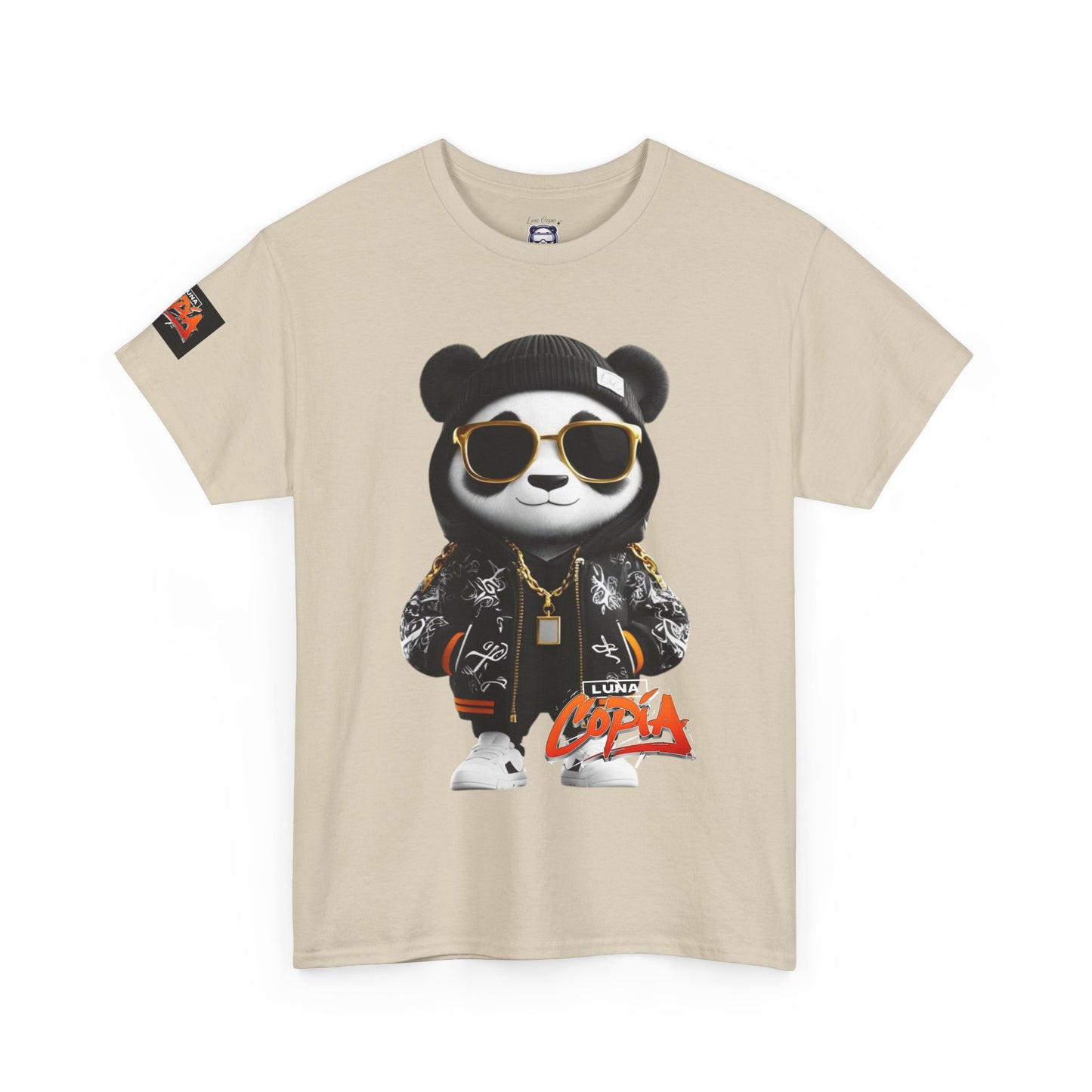 Luna Copia Panda Tee, Hustle Hard Motivation T-Shirt, Unisex Cotton Shirt, Lunar Bear Illustration, Graphic Panda Top