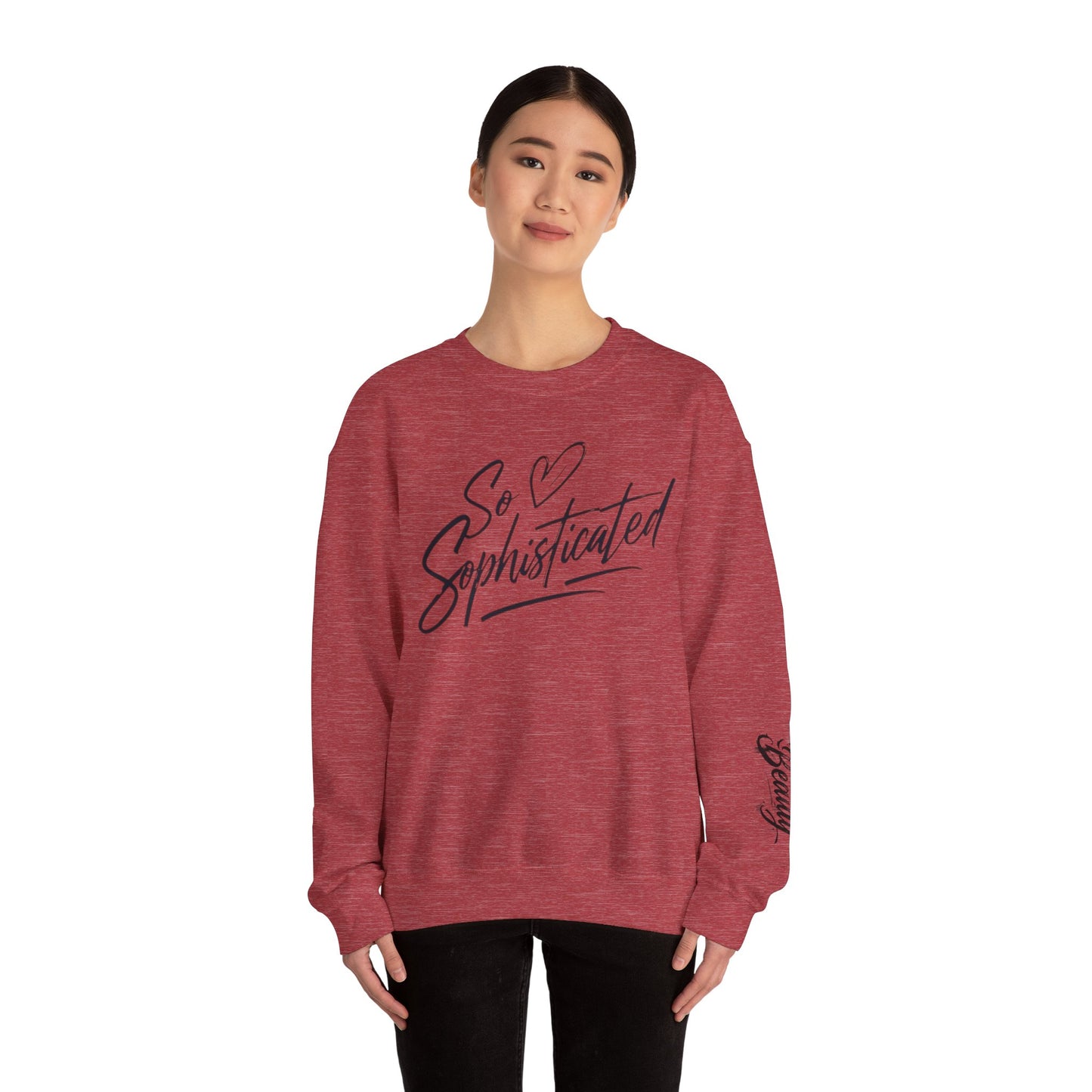 Sophisticated Love Crewneck Sweatshirt, Cozy Sweatshirt, Gift for Her, Fashionable Pullover, Unique Casual Wear