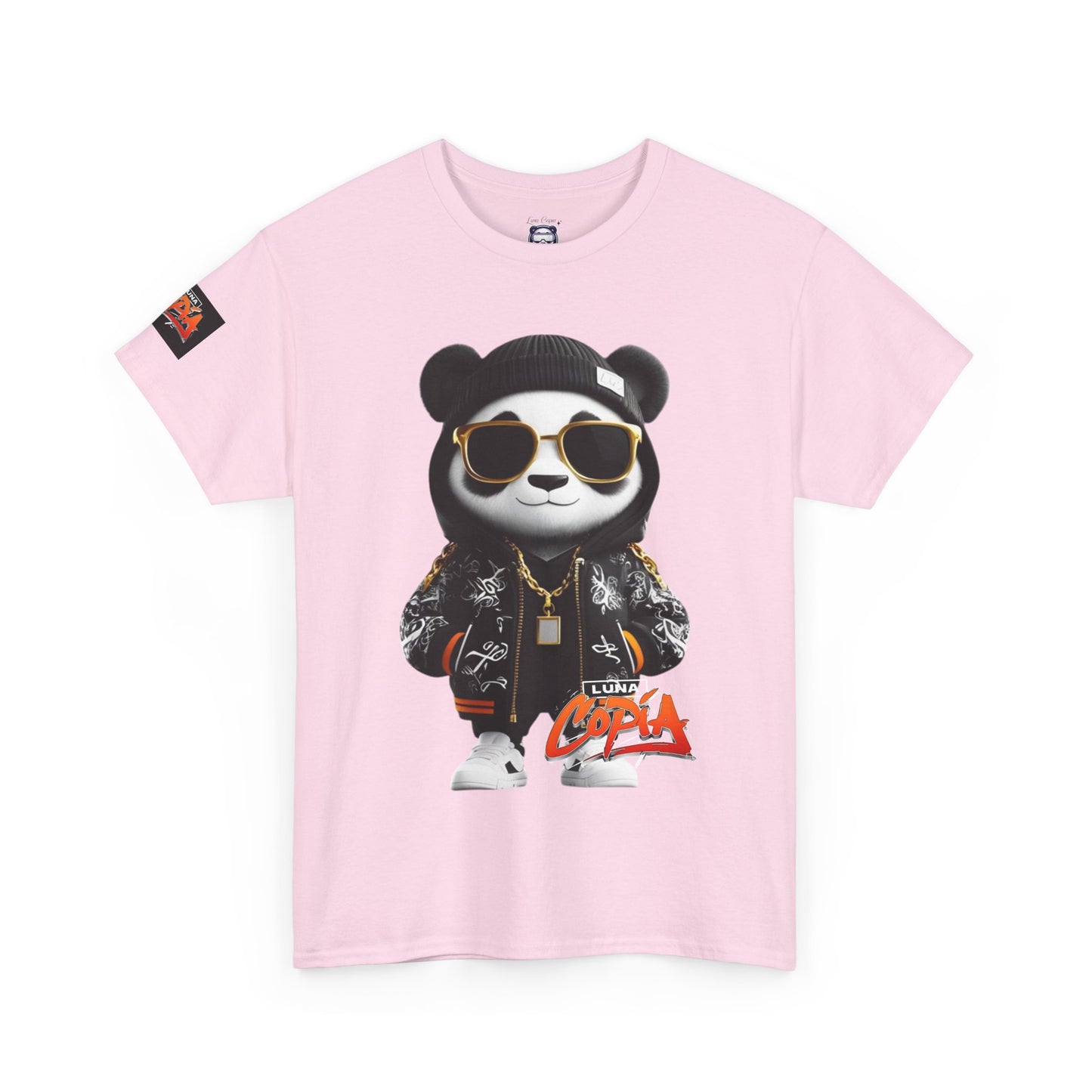 Luna Copia Panda Tee, Hustle Hard Motivation T-Shirt, Unisex Cotton Shirt, Lunar Bear Illustration, Graphic Panda Top