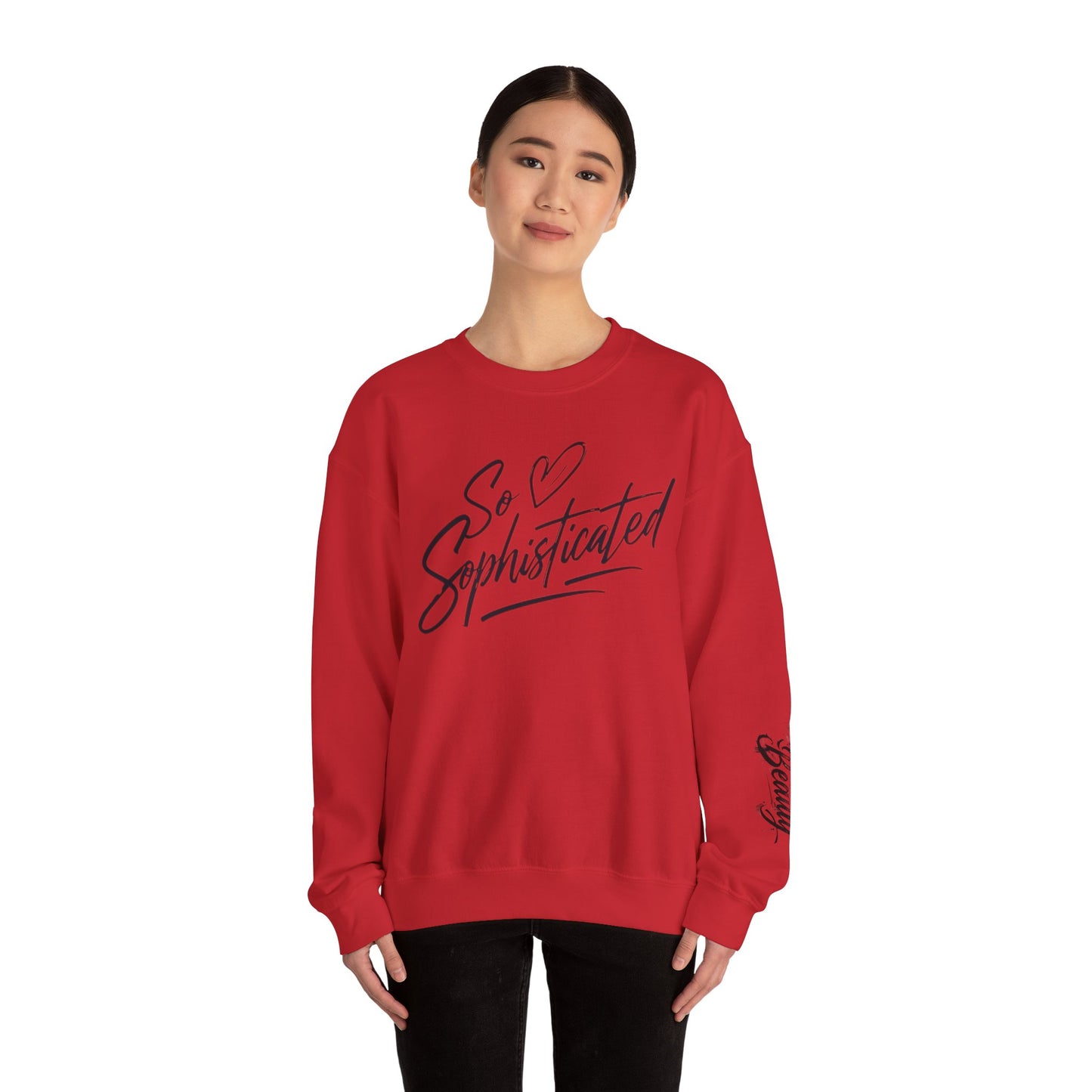 Sophisticated Love Crewneck Sweatshirt, Cozy Sweatshirt, Gift for Her, Fashionable Pullover, Unique Casual Wear