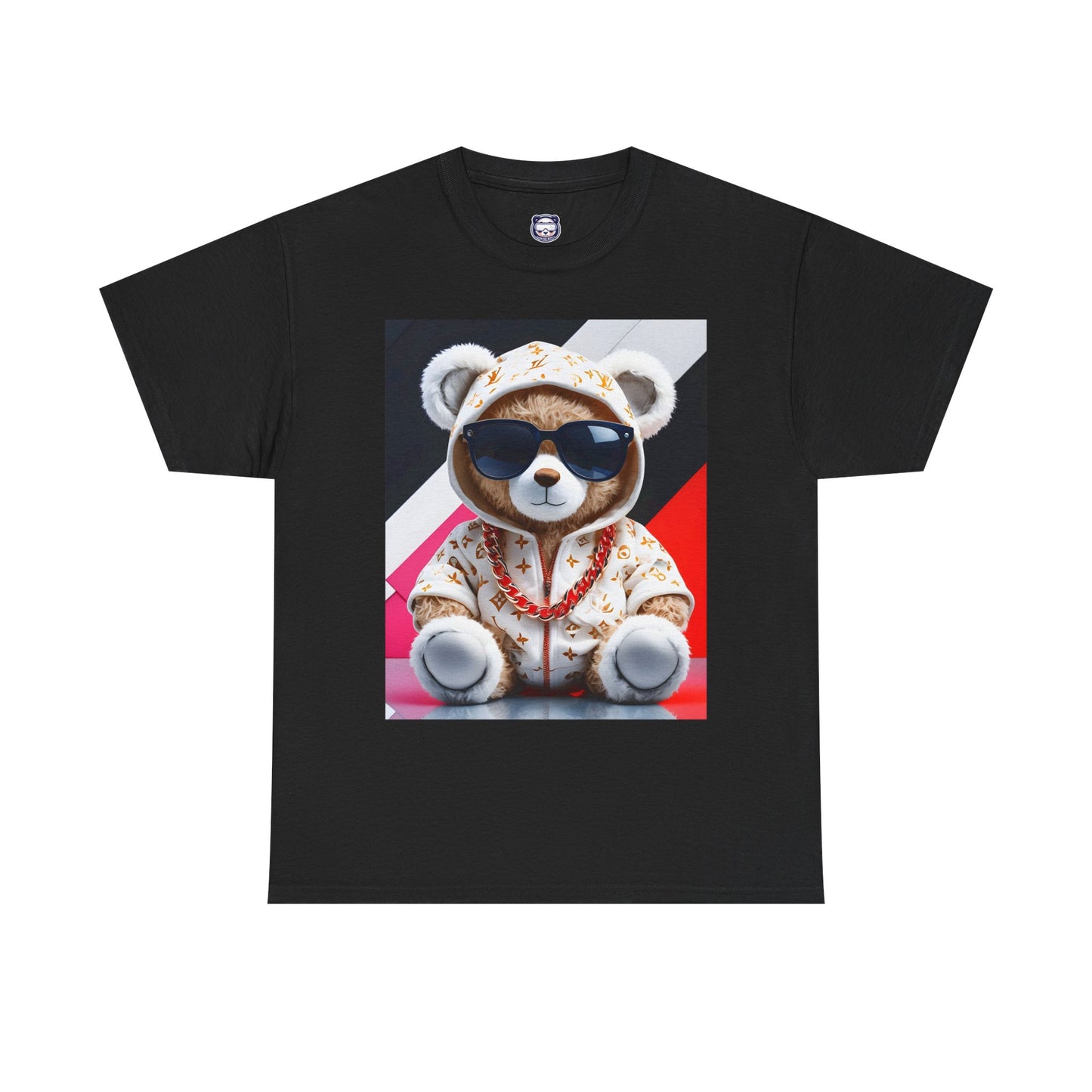 Hip Hop Rich Style Stuffed Bear Unisex Heavy Cotton Tee, T-Shirt, Shirt, Streetwear, Urban Fashion, Gift for Music Lovers, Trendy Apparel