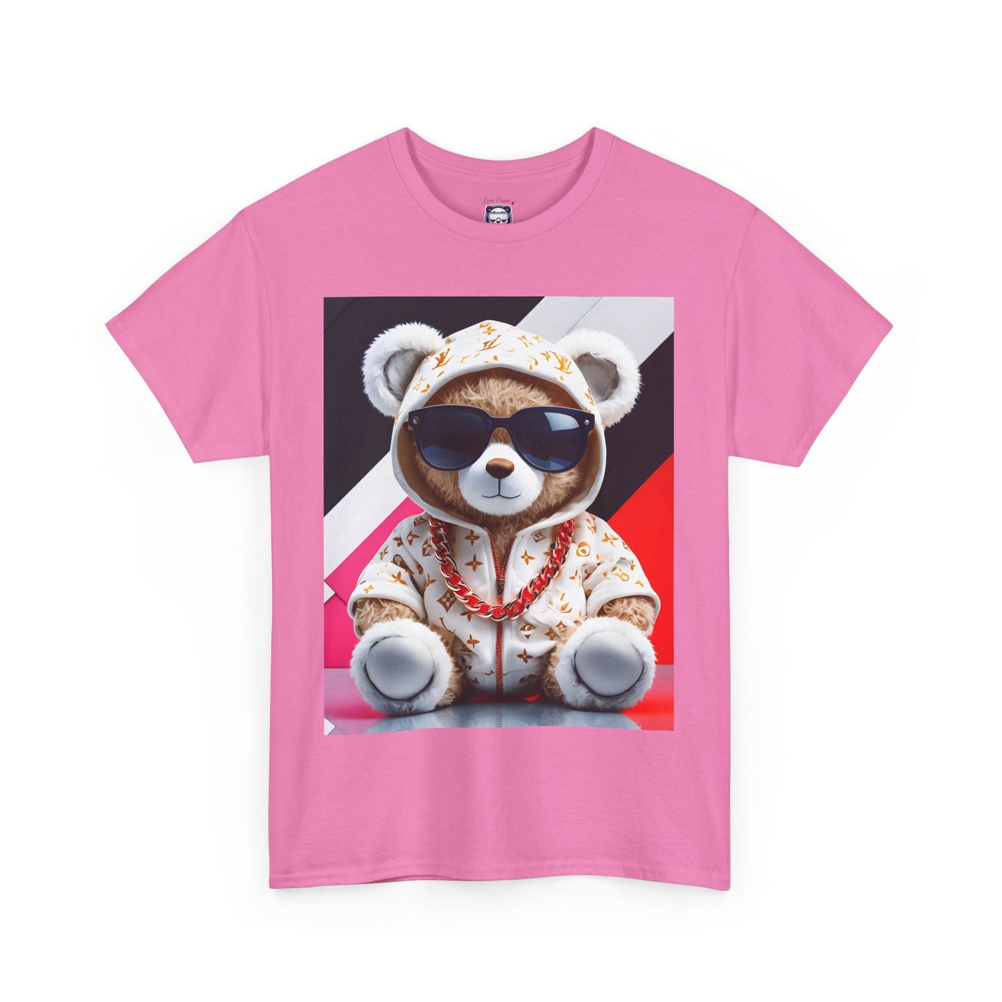 Hip Hop Rich Style Stuffed Bear Unisex Heavy Cotton Tee, T-Shirt, Shirt, Streetwear, Urban Fashion, Gift for Music Lovers, Trendy Apparel