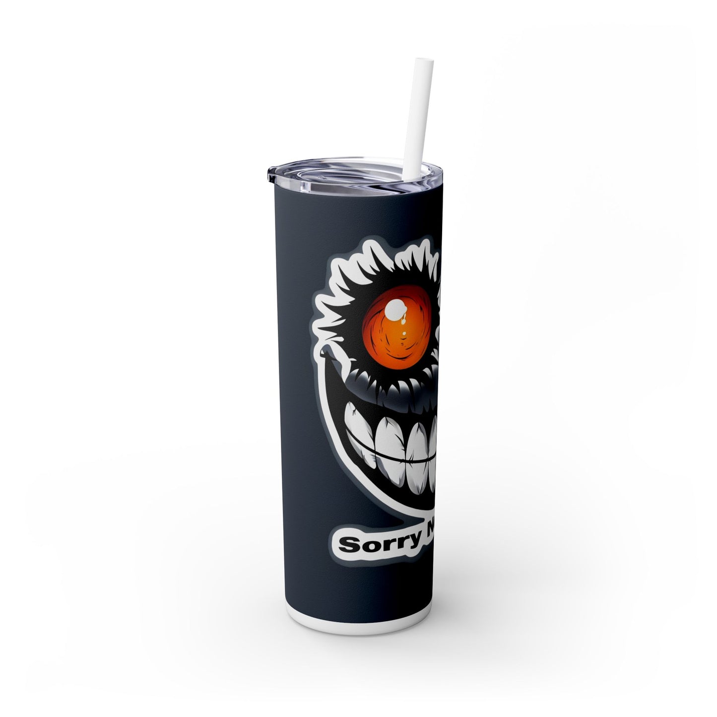 Sorry Not Sorry Skinny Tumbler with Straw, 20oz