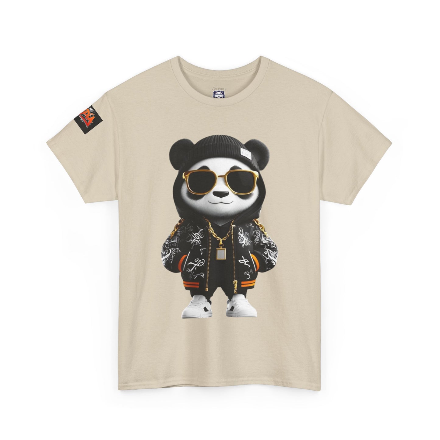 Luna Copia Panda Tee, Hustle Hard Motivation T-Shirt, Unisex Cotton Shirt, Lunar Bear Illustration, Graphic Panda Top