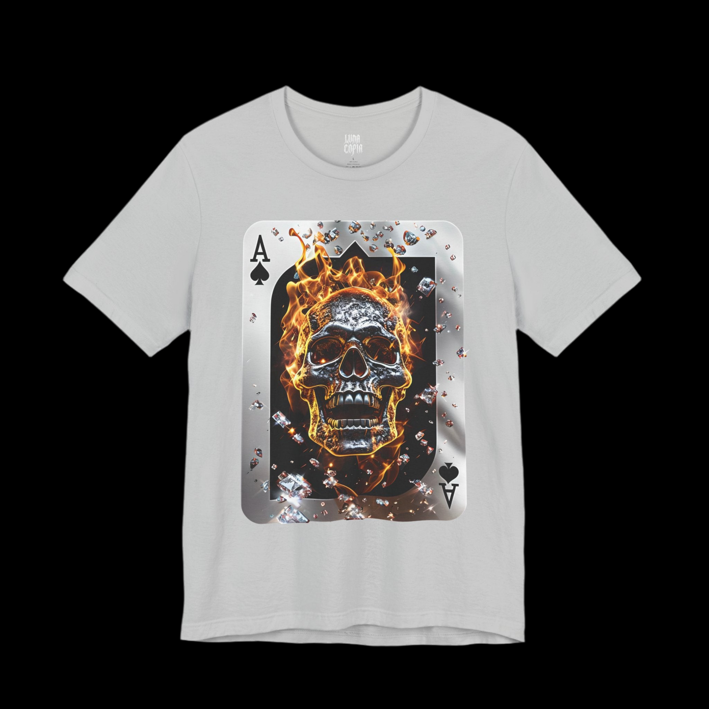 Flaming Skull Unisex Tee - Edgy Graphic Short Sleeve T-Shirt