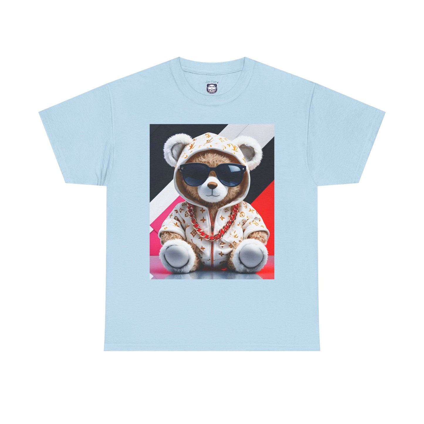 Hip Hop Rich Style Stuffed Bear Unisex Heavy Cotton Tee, T-Shirt, Shirt, Streetwear, Urban Fashion, Gift for Music Lovers, Trendy Apparel