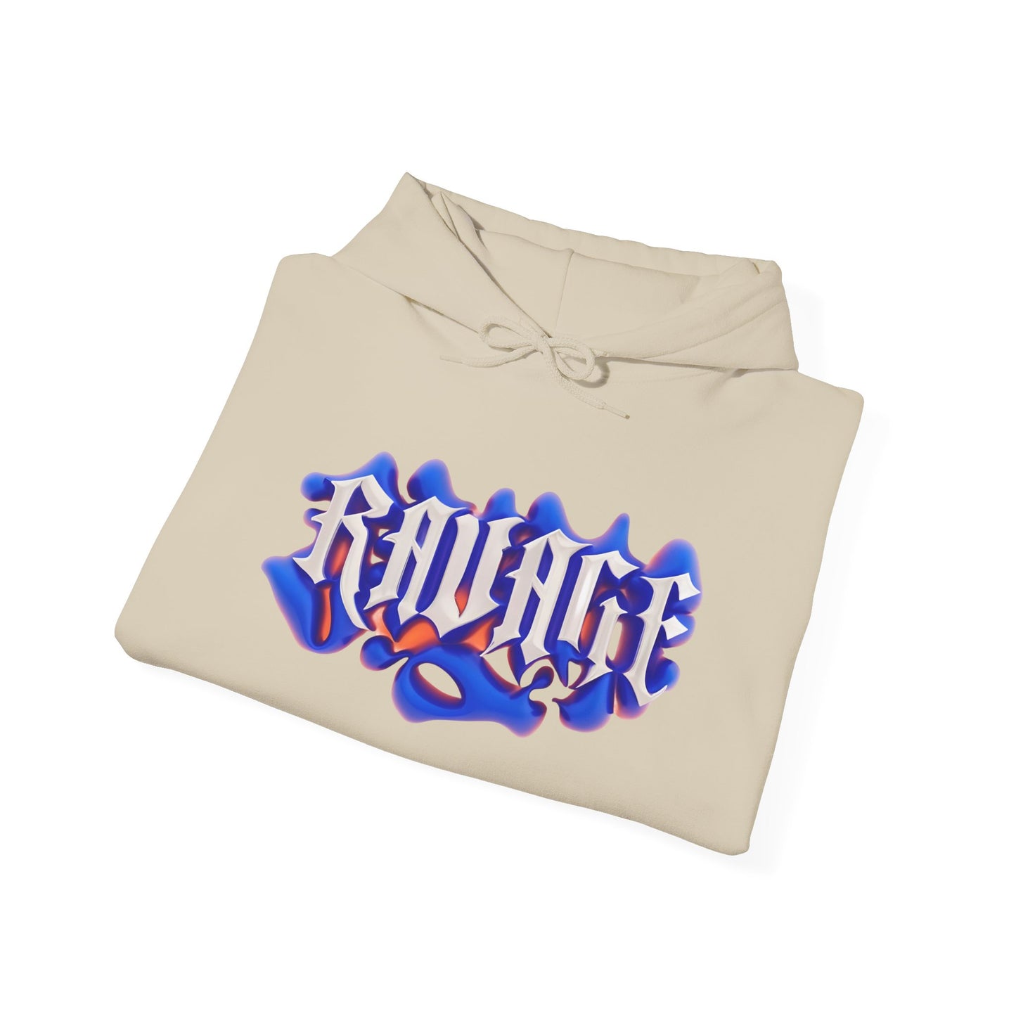 Ravage Life Graphic Hooded Sweatshirt, Streetwear Style Pullover, Casual Outing Wear, Unique Gift for Teens & Adults, Trendy Layering Piece