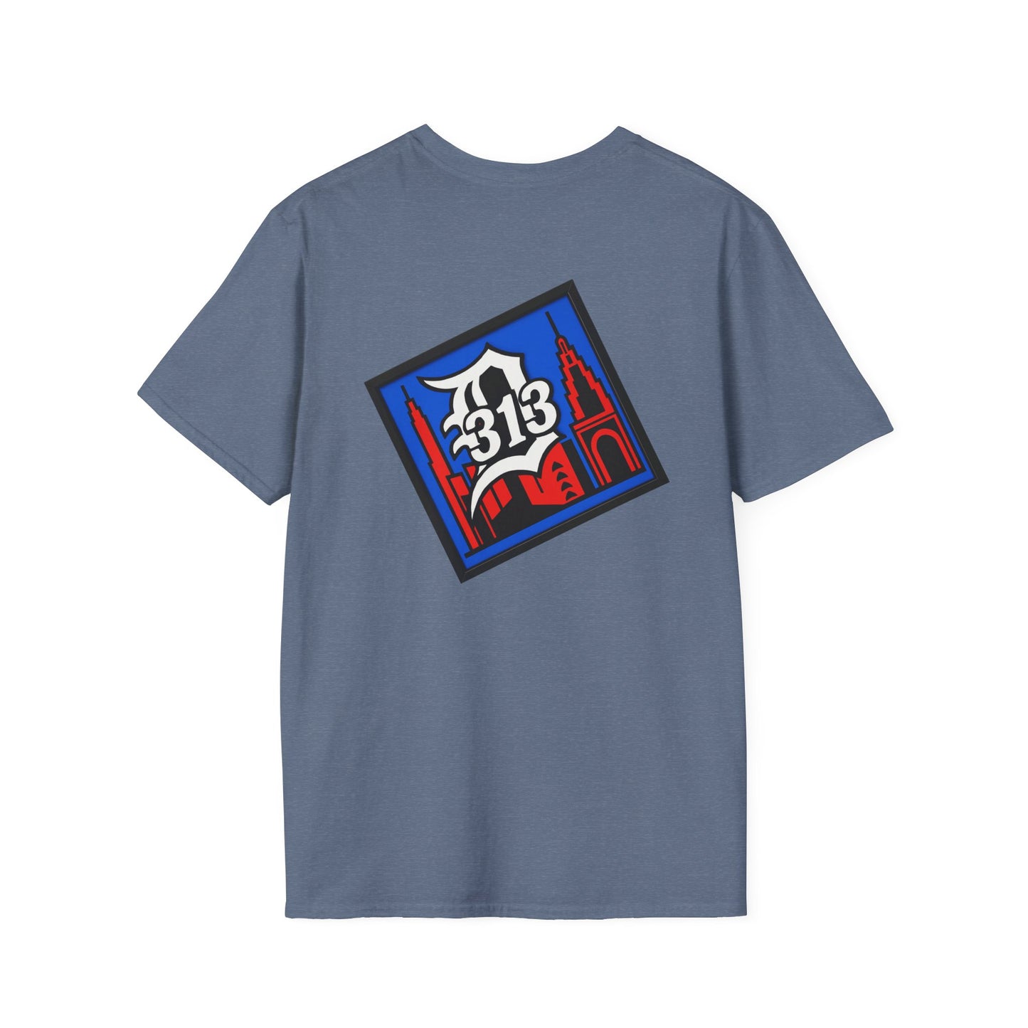 Detroit Graphic T-Shirt - Vintage Style, Angel Design, Unisex Apparel for City Lovers, Perfect for Gifts, Casual Wear, 313 Merchandise