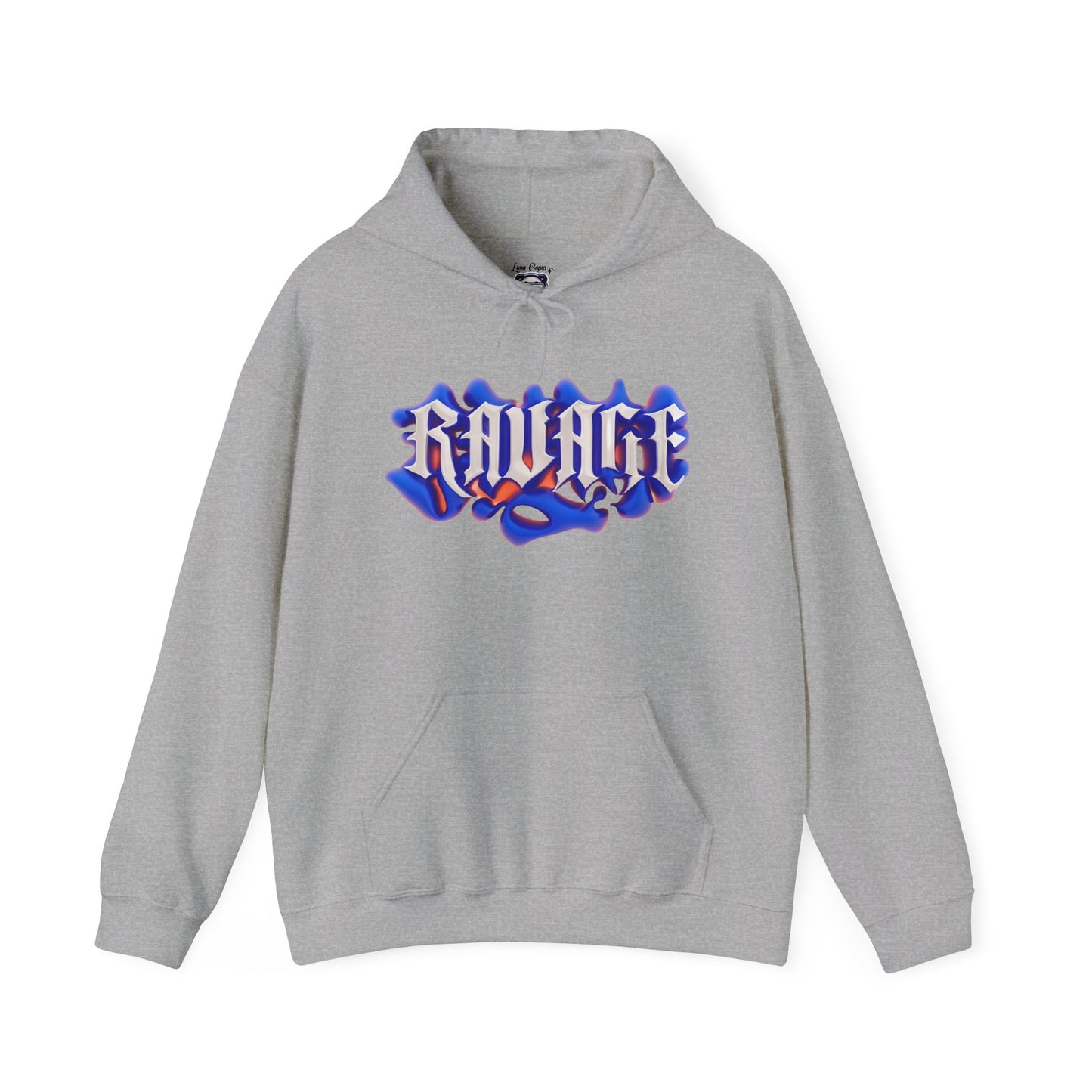 Ravage Life Graphic Hooded Sweatshirt, Streetwear Style Pullover, Casual Outing Wear, Unique Gift for Teens & Adults, Trendy Layering Piece