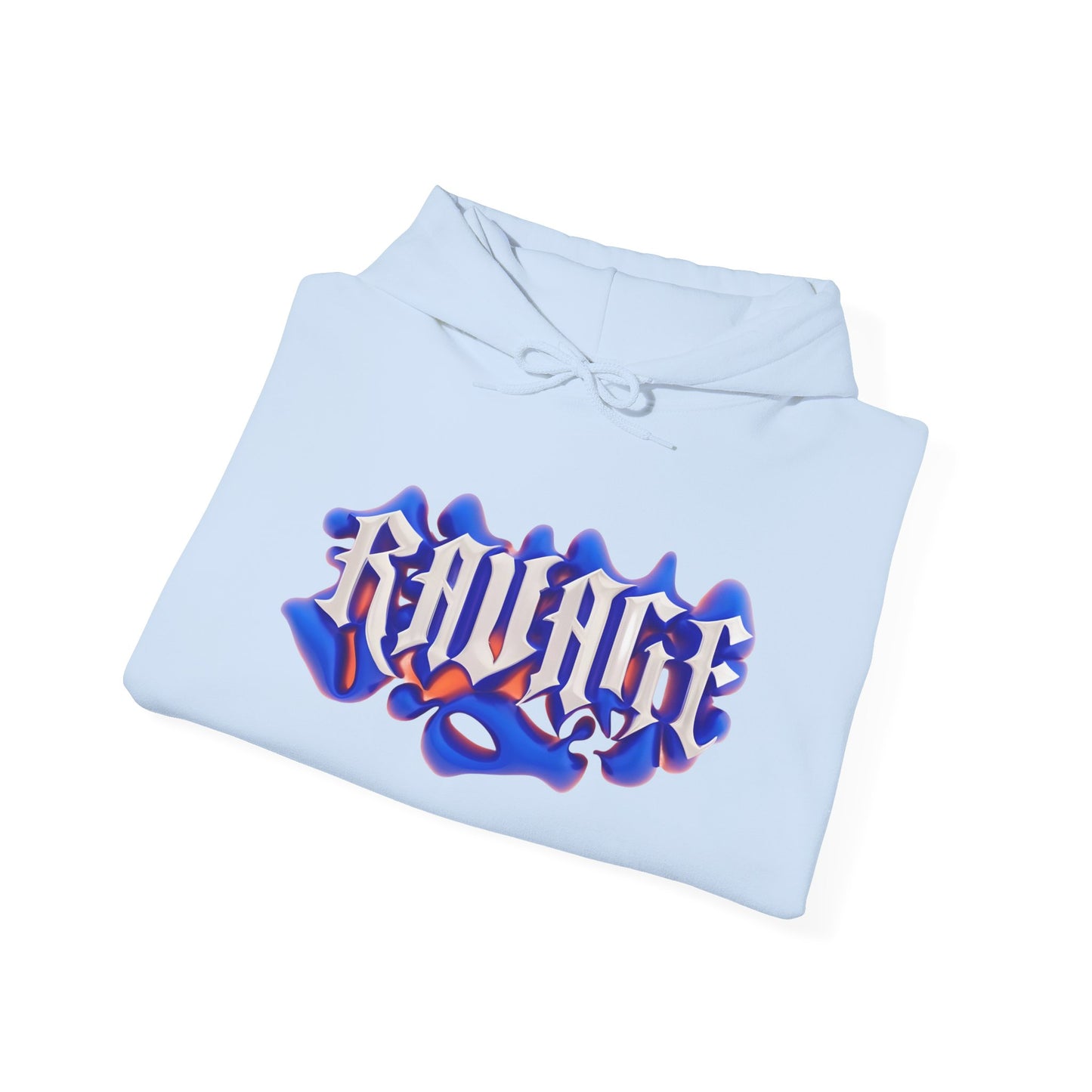 Ravage Life Graphic Hooded Sweatshirt, Streetwear Style Pullover, Casual Outing Wear, Unique Gift for Teens & Adults, Trendy Layering Piece