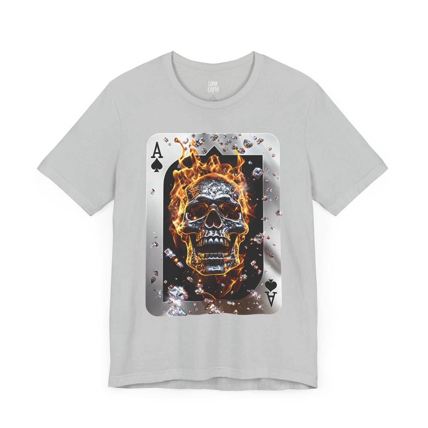 Flaming Skull Unisex Tee - Edgy Graphic Short Sleeve T-Shirt