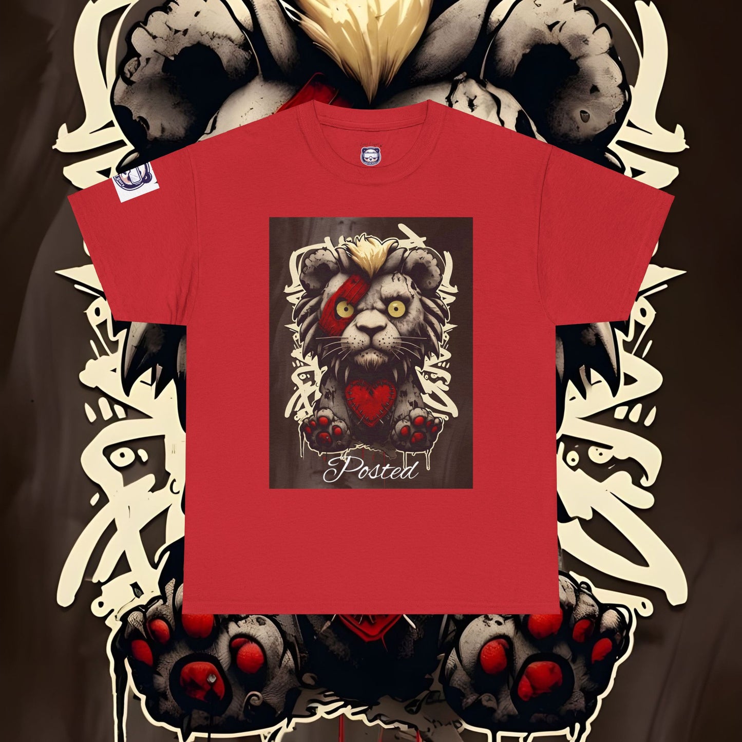 Posted Lion Unisex Heavy Cotton Tee