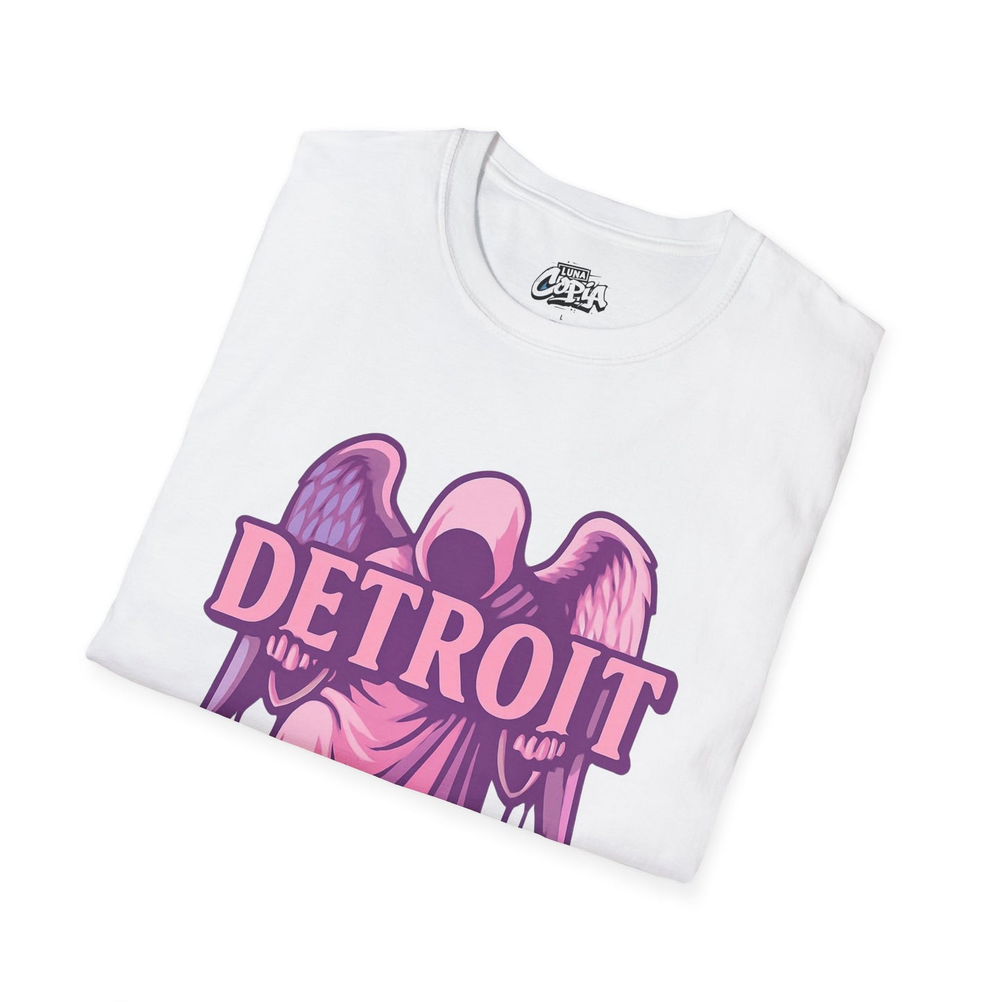 Detroit Angel Graphic T-Shirt, Vintage Detroit Tee, Soft Cotton Shirt, 313 City Pride Merch, Cute Casual Wear for All Occasions
