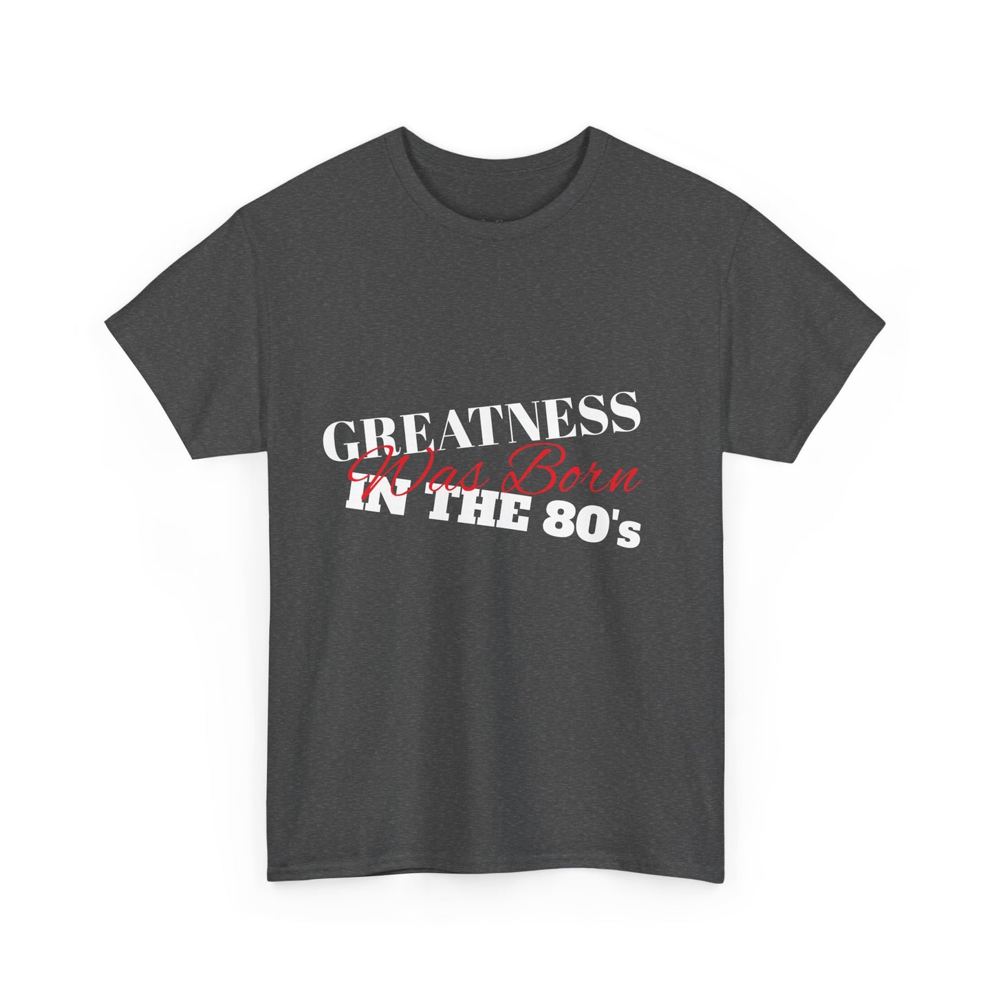 1980s Greatness Unisex Tee, Retro Graphic T-Shirt, Vintage Inspired Shirt, Birthday Gift, Classic Cotton Top