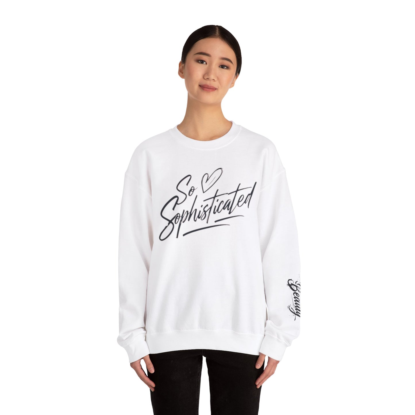 Sophisticated Love Crewneck Sweatshirt, Cozy Sweatshirt, Gift for Her, Fashionable Pullover, Unique Casual Wear