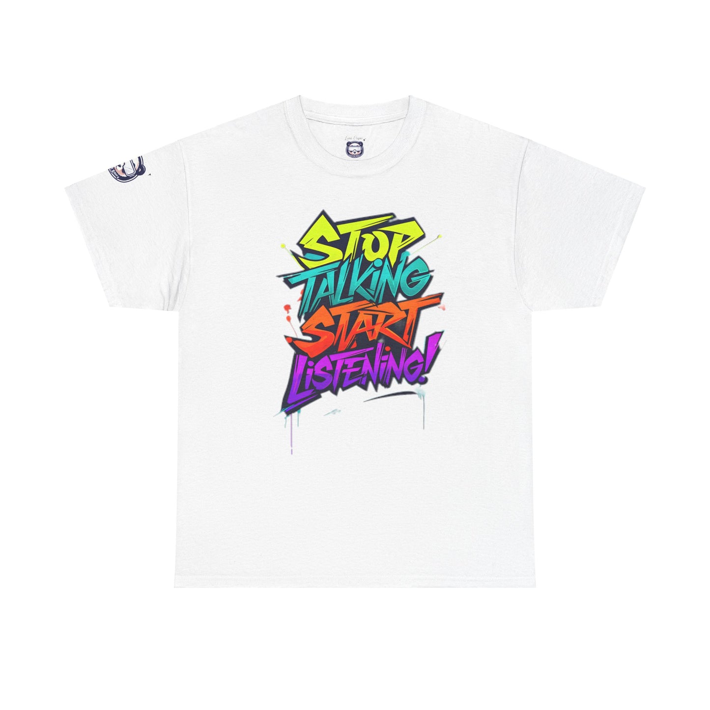 Stop Talking Start Listening Unisex Heavy Cotton Tee