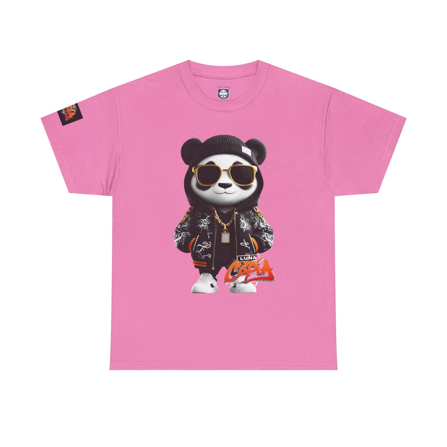 Luna Copia Panda Tee, Hustle Hard Motivation T-Shirt, Unisex Cotton Shirt, Lunar Bear Illustration, Graphic Panda Top